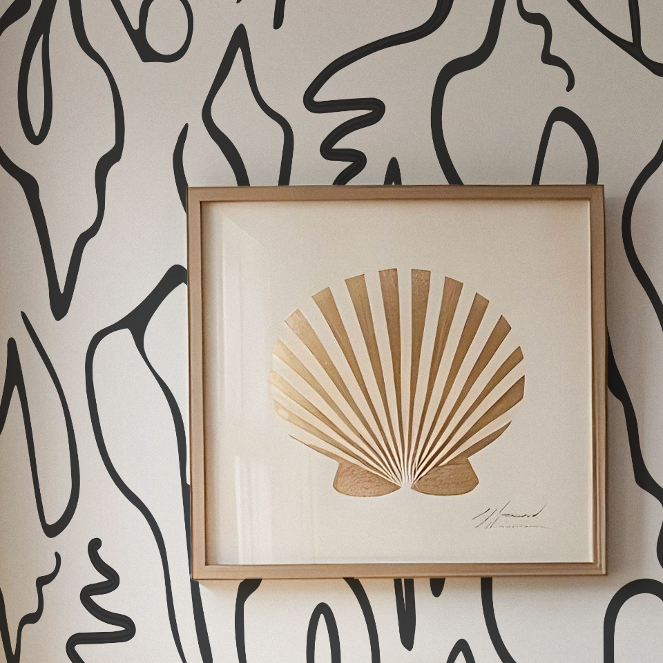 Edisto Wallpaper Swatch in Jet