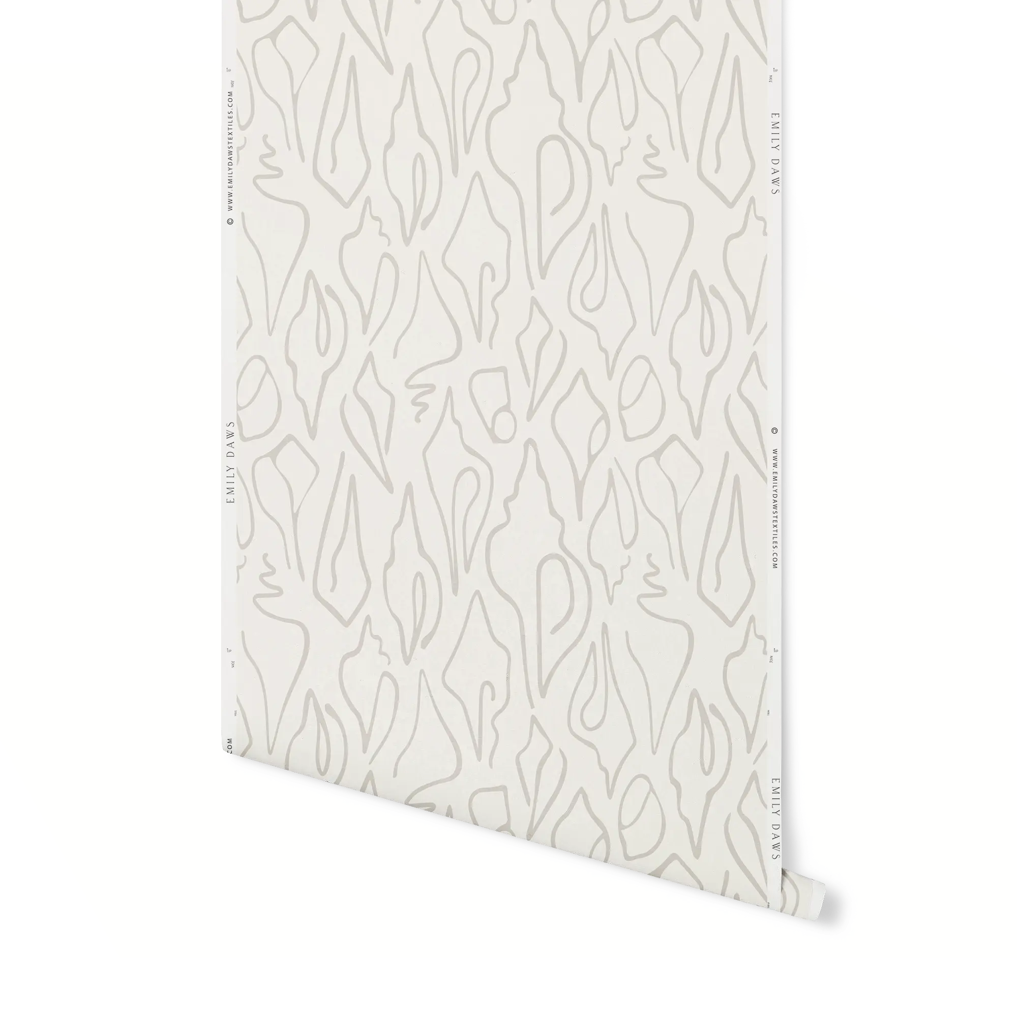 Bespoke smooth wallpaper by Emily Daws, crafted on clay-coated paper for artful, refined interior design projects.