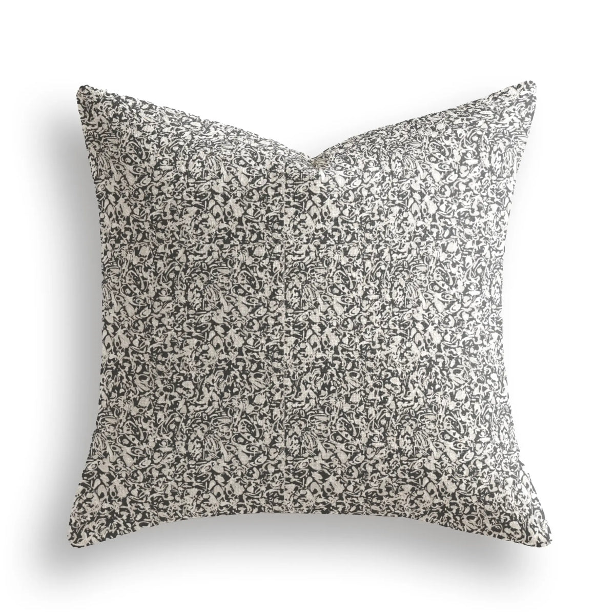 Estuary Throw Pillow in Granite by Emily Daws — Waterways Collection, made-to-order on Belgian linen