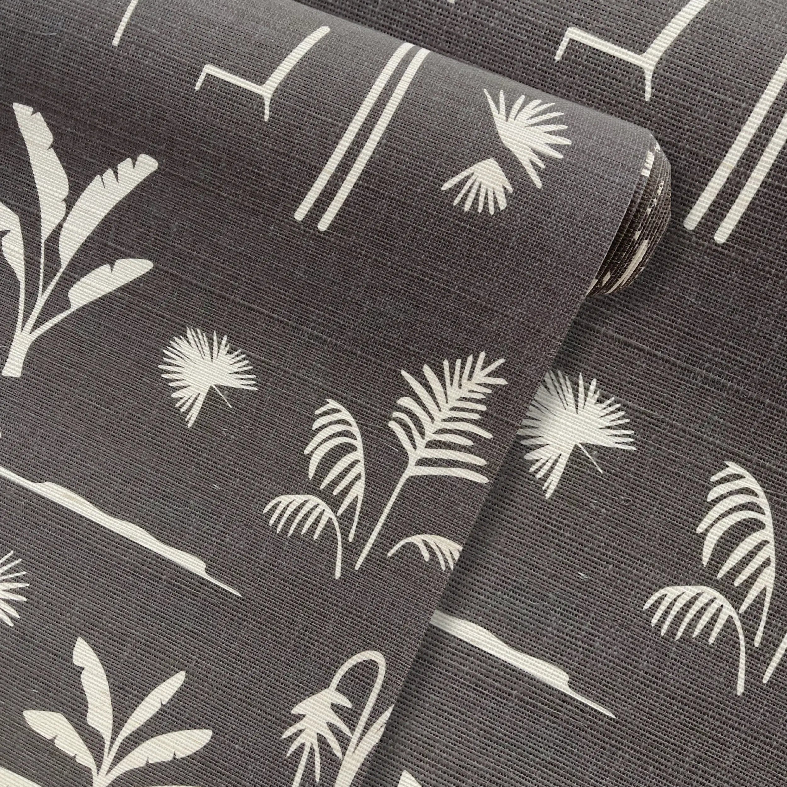 Folly Toile wallpaper in Storm by Emily Daws – product view of repeating motif for interior walls