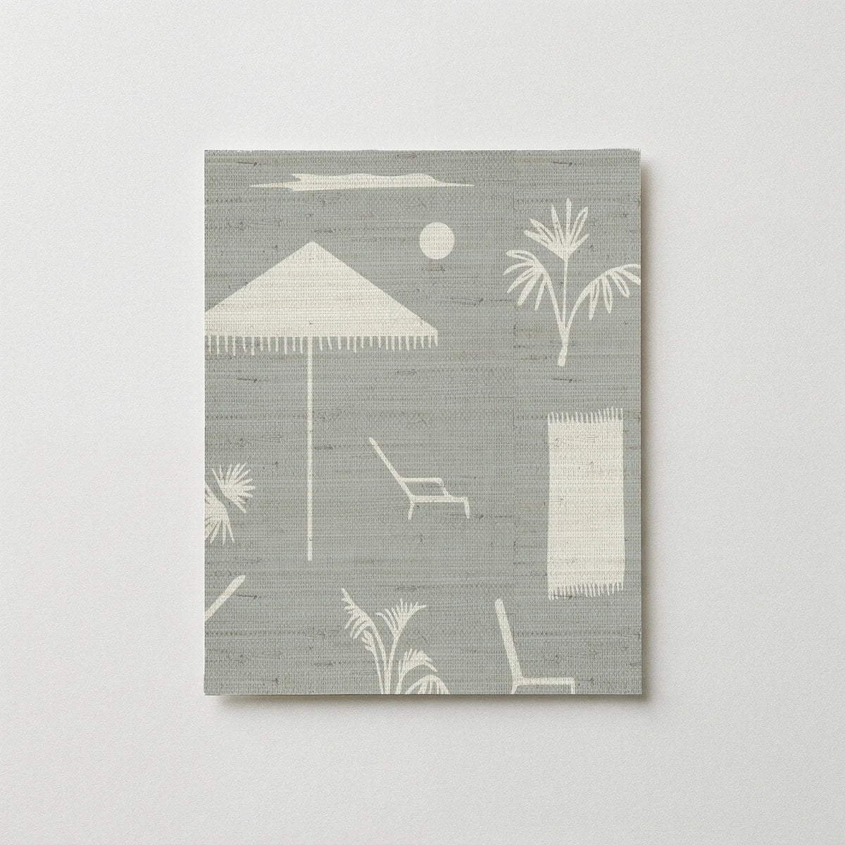 Folly Toile Grasscloth Swatch in Harbor