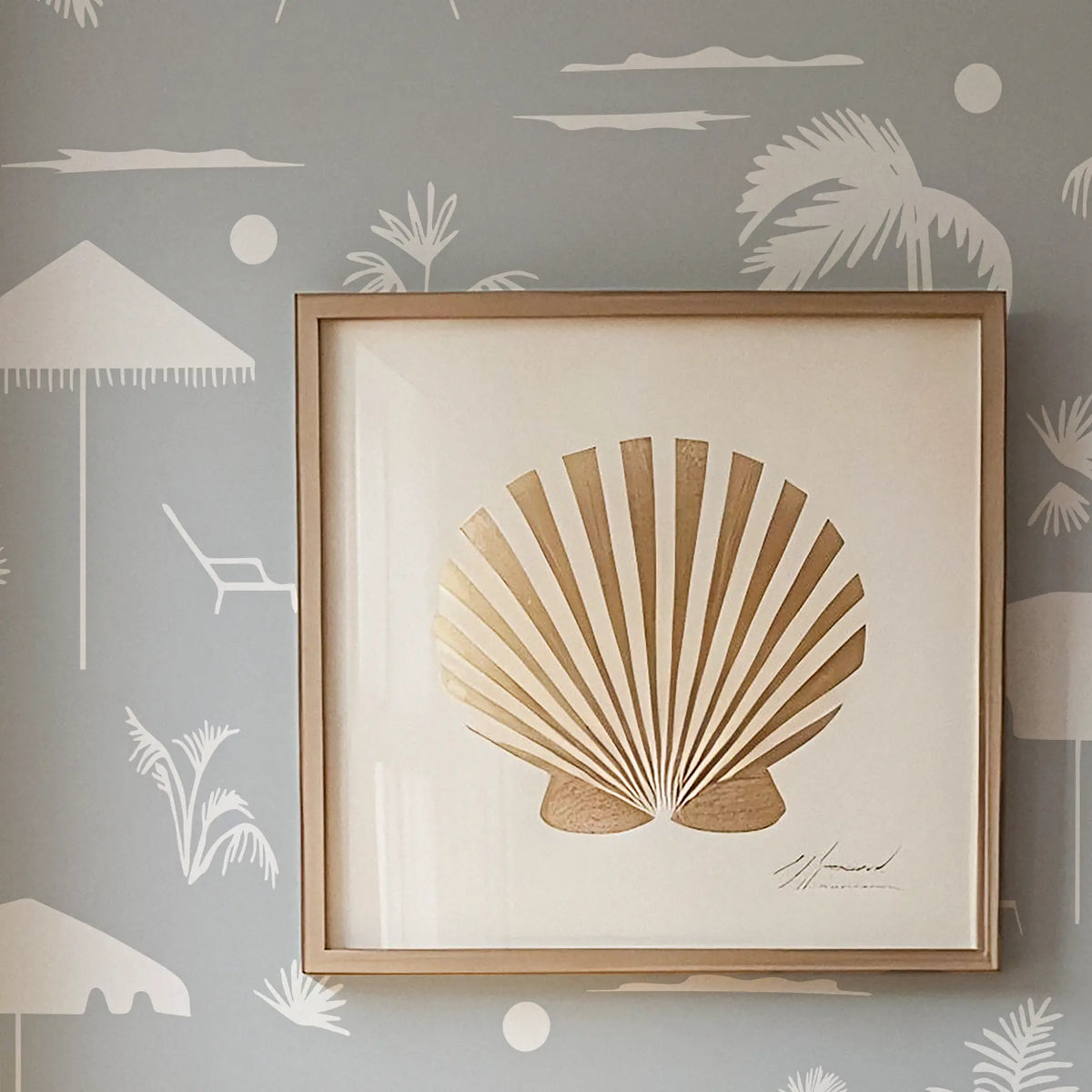 Folly Toile Wallpaper Swatch in Harbor