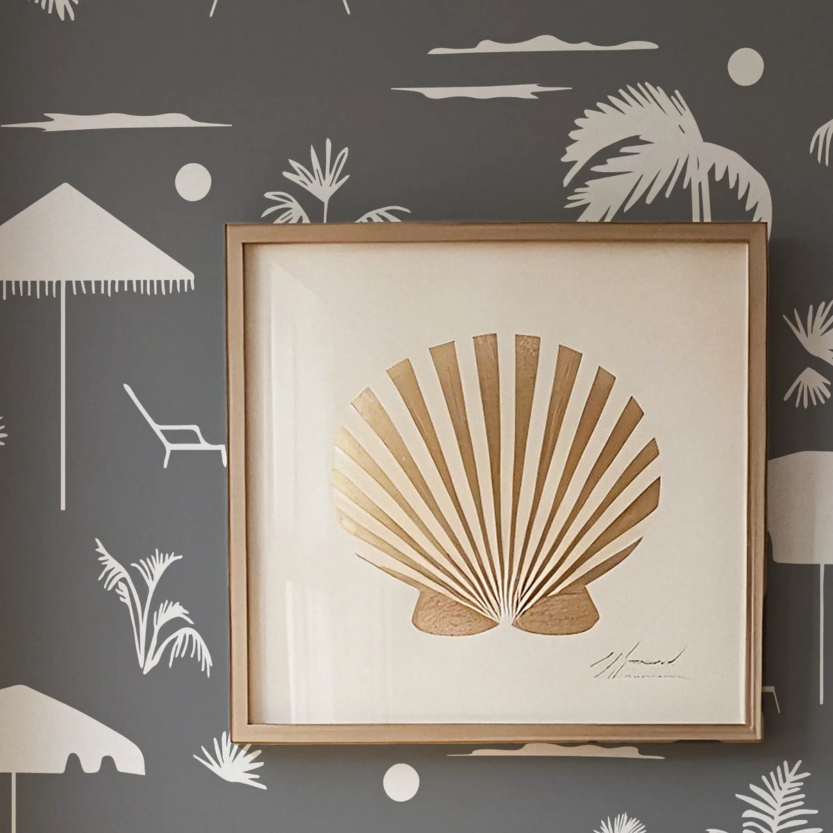 Folly Toile Wallpaper Swatch in Storm