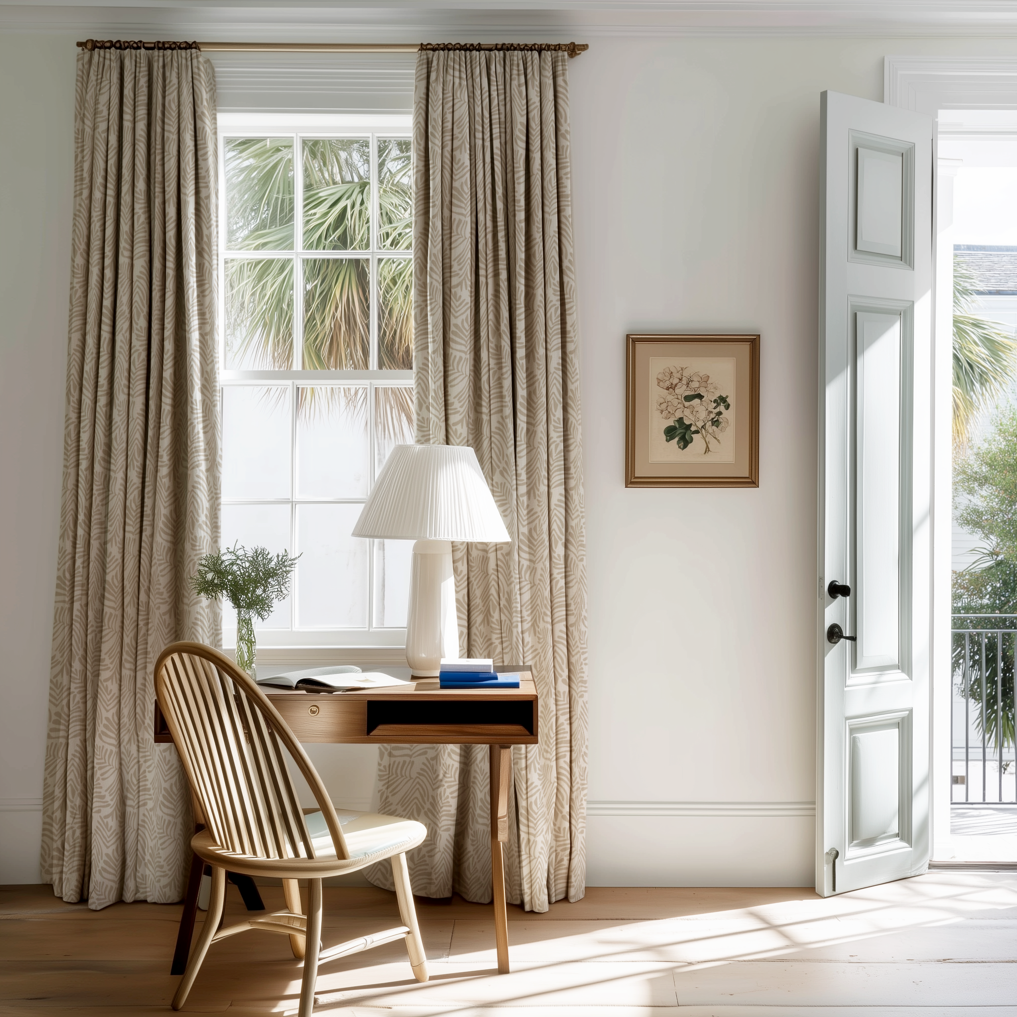 Frond Fabric in Truffle