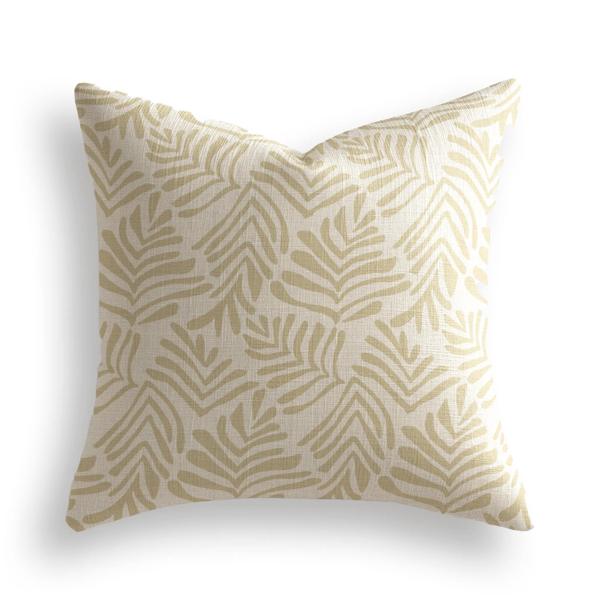 Frond Throw Pillow in Marigold by Emily Daws β Flora Collection, made-to-order on Belgian linen