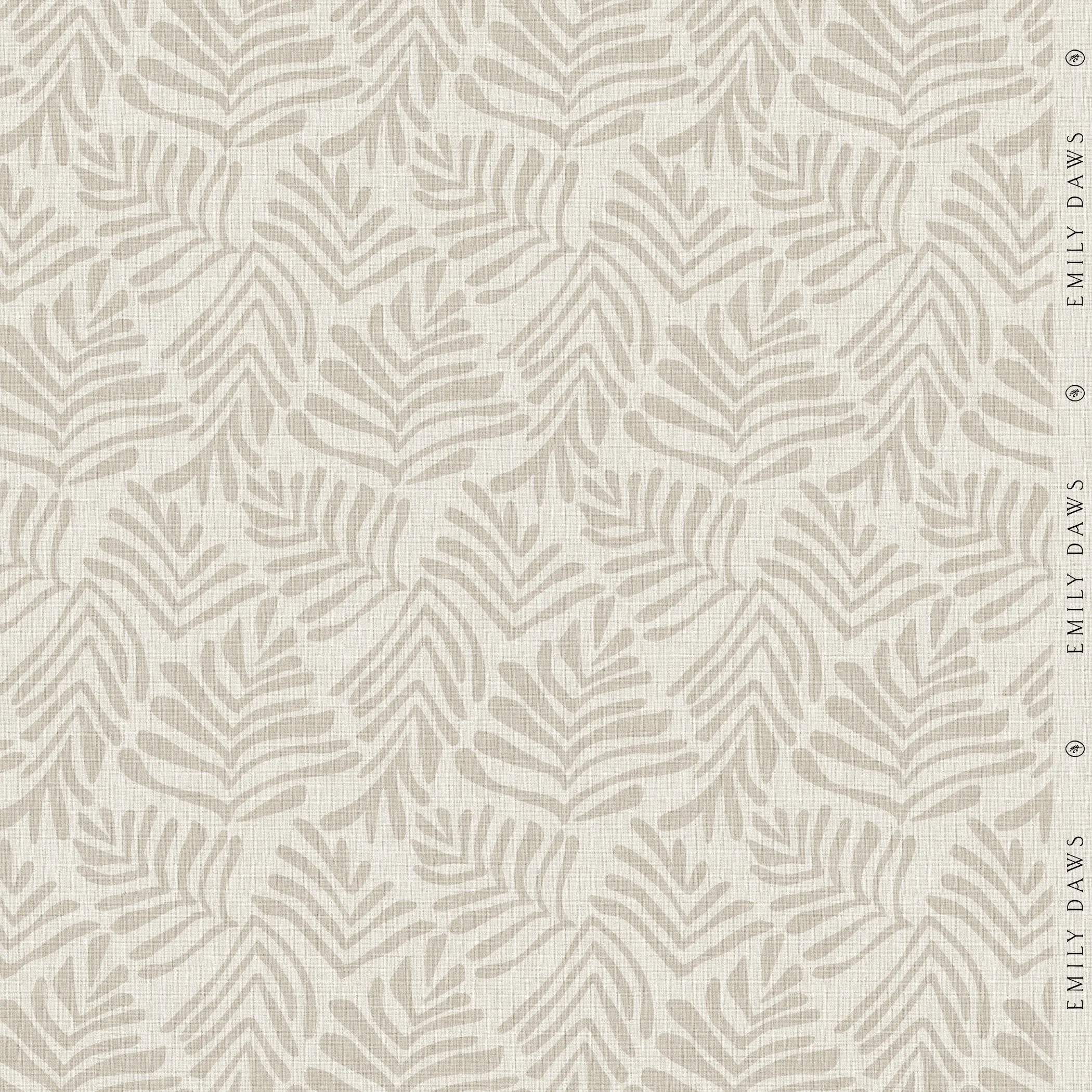 Frond Truffle fabric by Emily Daws β Flora Collection, available by the yard for drapery and upholstery