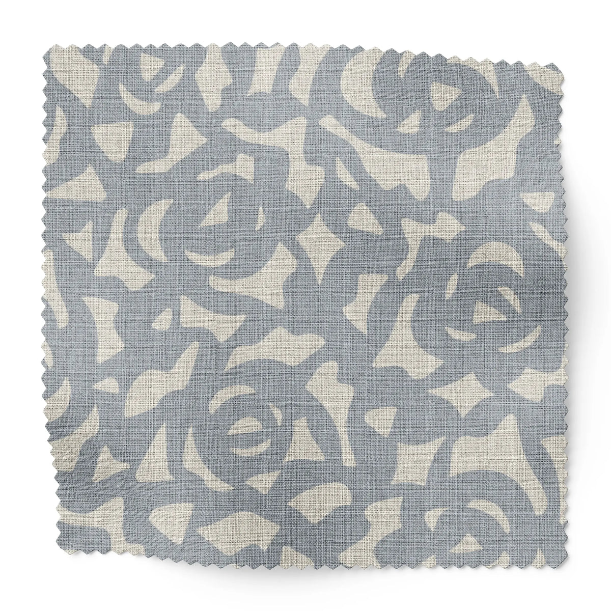 Gardenia fabric swatch in Marina by Emily Daws — 6x6 Belgian linen sample, Charleston Collection