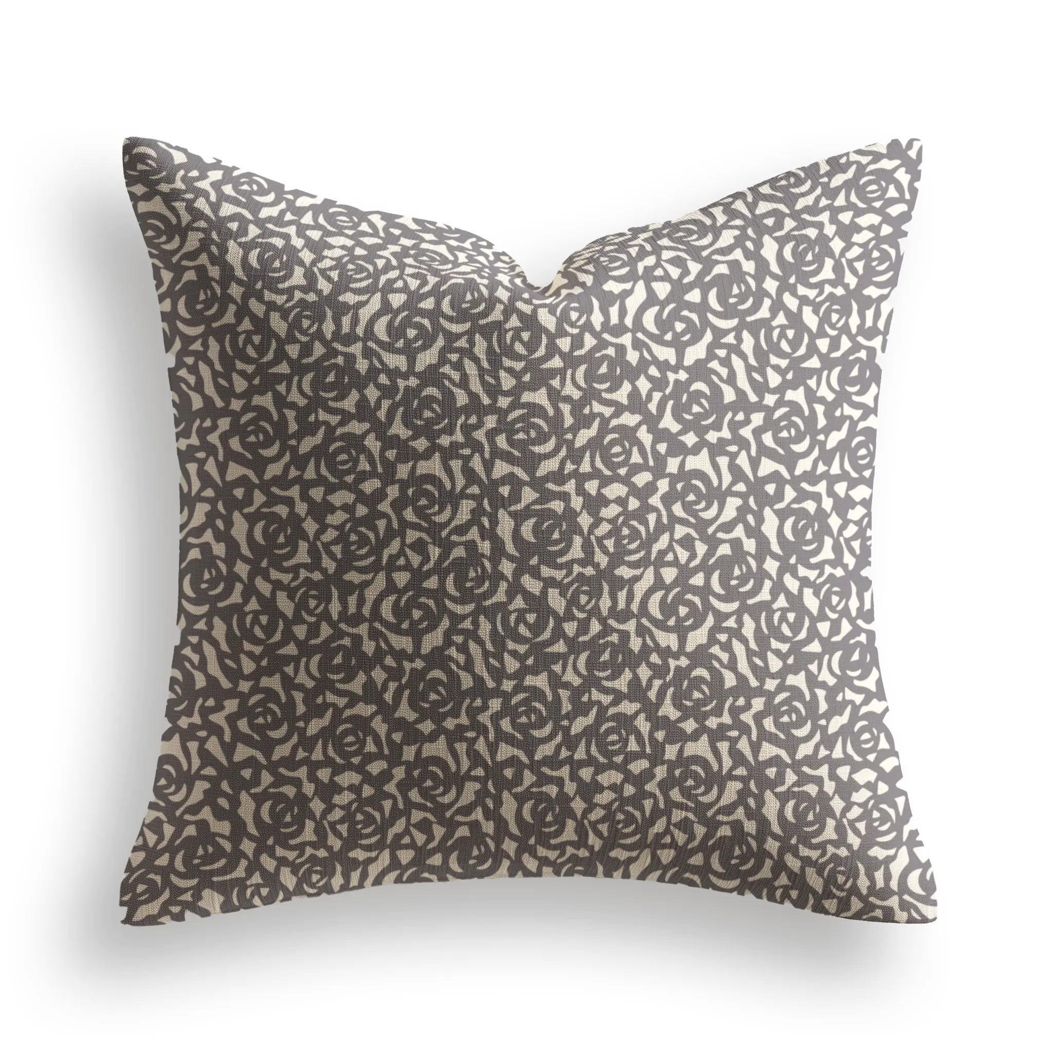 Gardenia Throw Pillow in Indigo by Emily Daws — Charleston Collection, made-to-order on Belgian linen