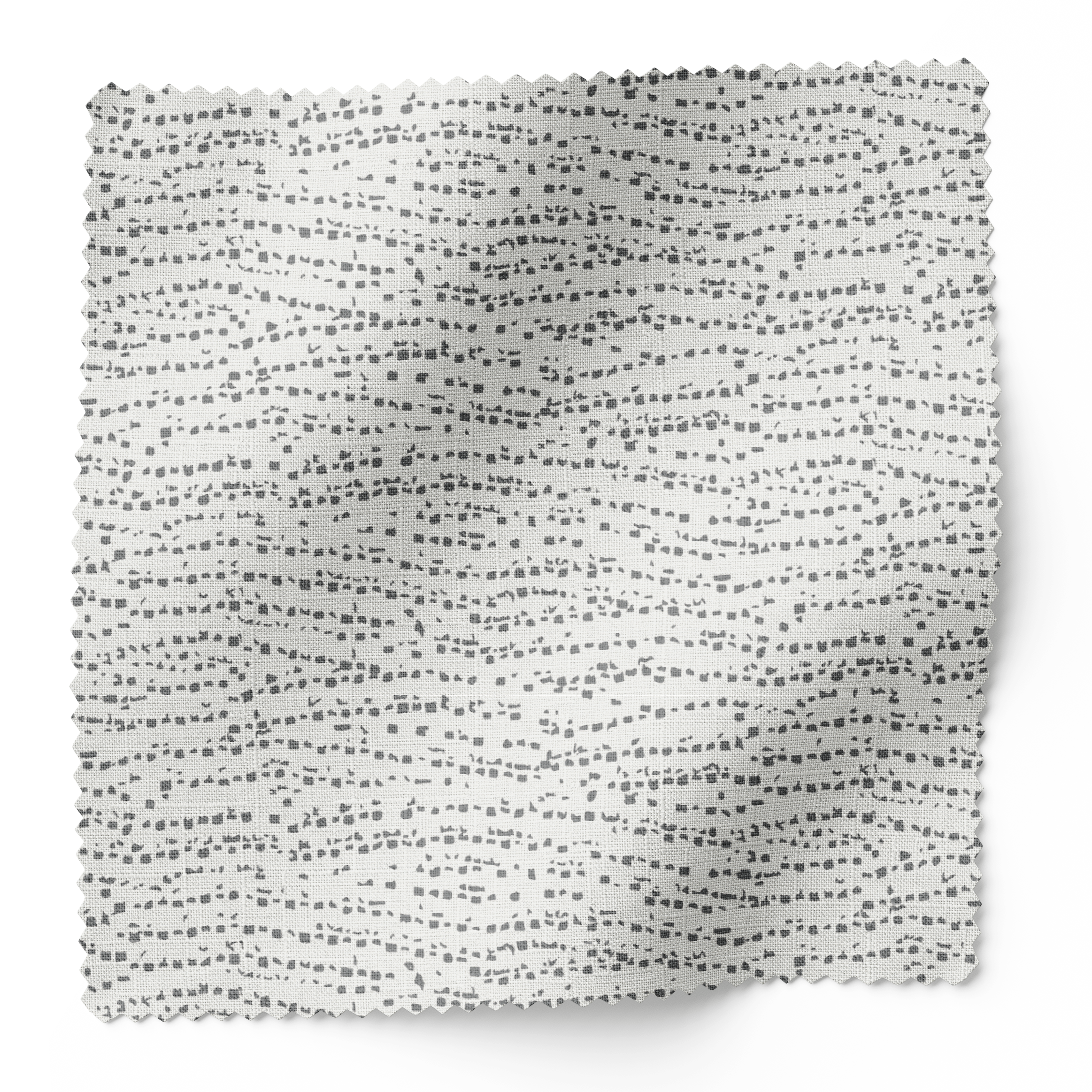 Harbor fabric swatch in Ash by Emily Daws — 6x6 Belgian linen sample, Waterways Collection