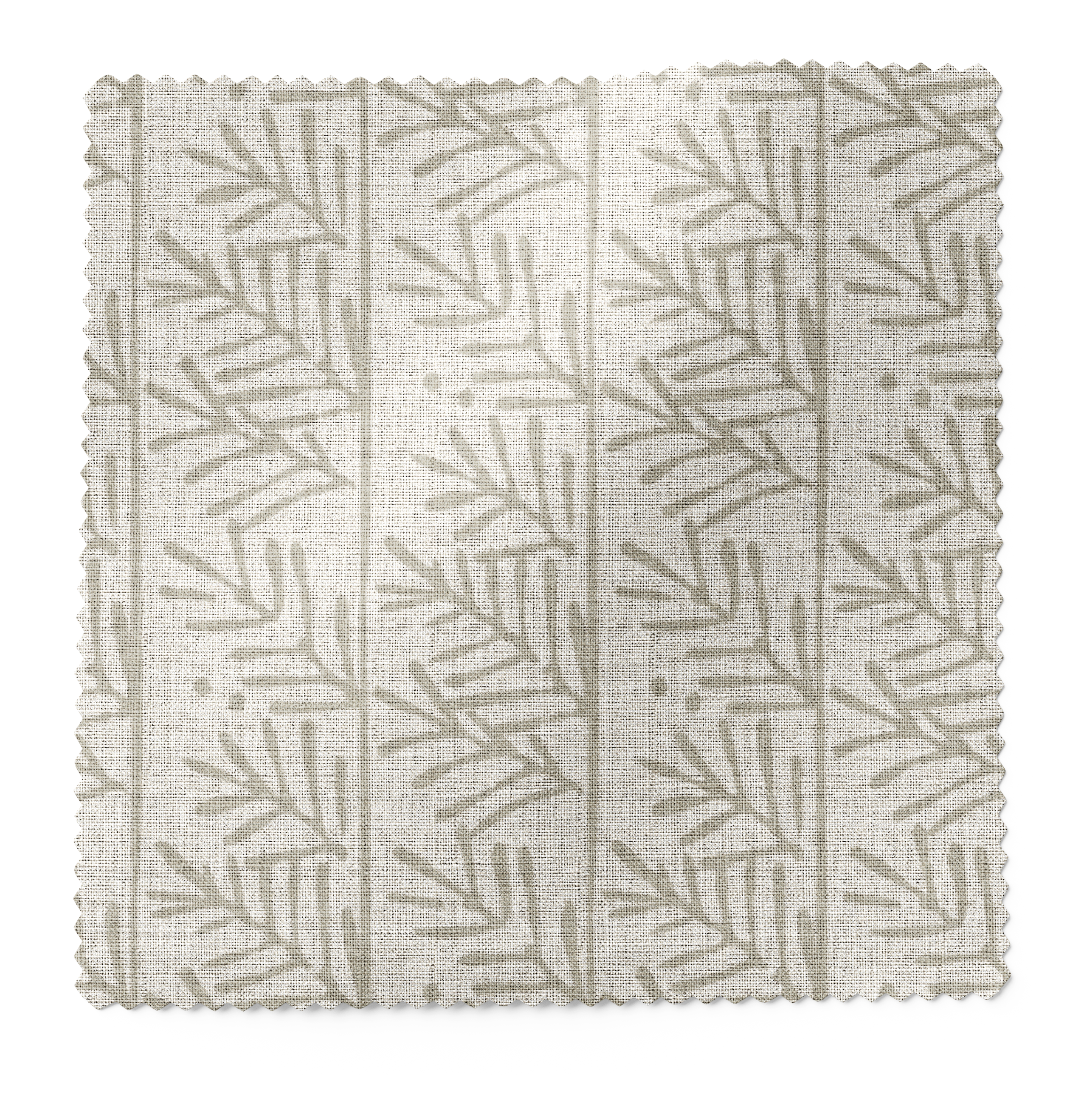 Hemlock fabric swatch in Frost by Emily Daws β 6x6 Belgian linen sample, Flora Collection