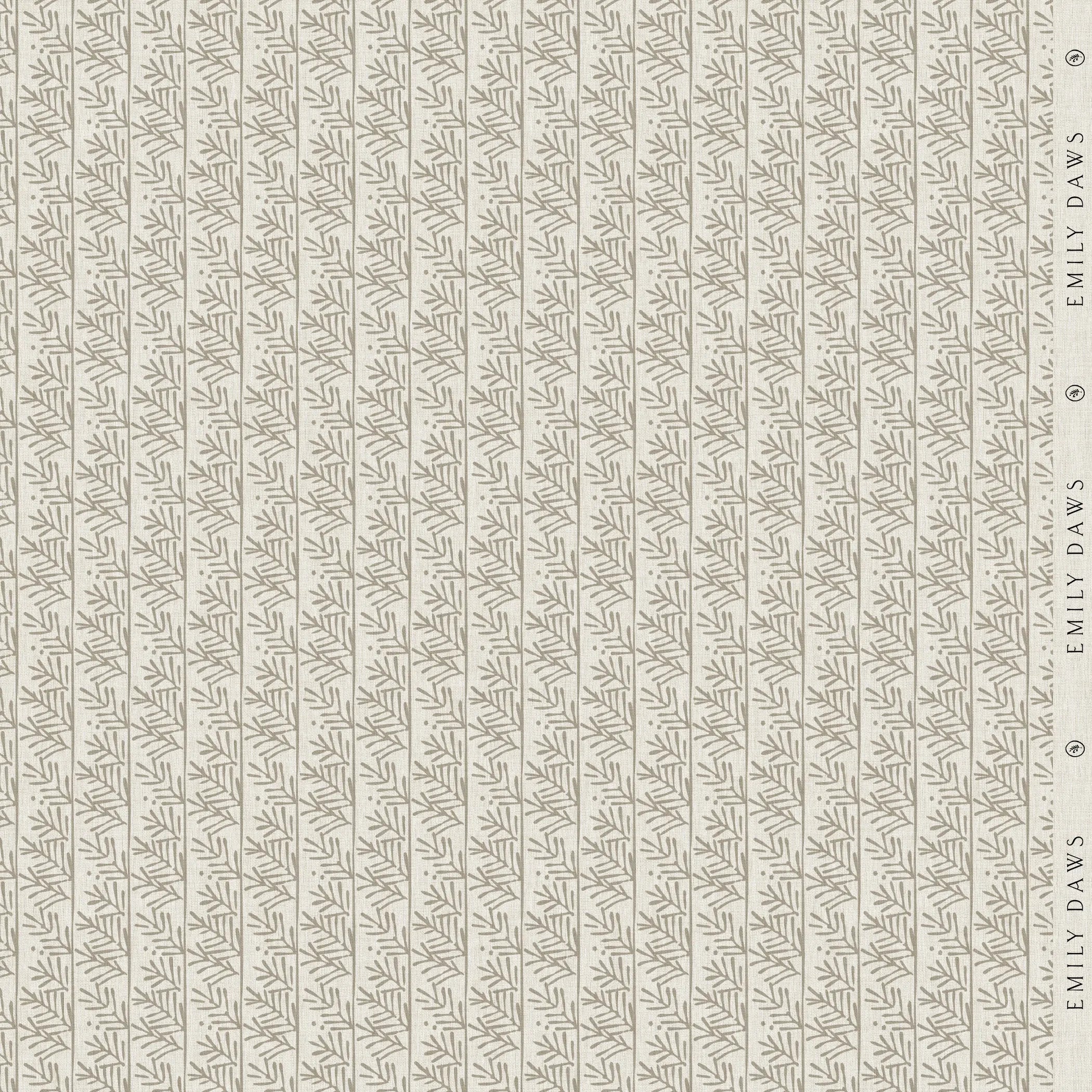 Hemlock Frost fabric by Emily Daws — Flora Collection, available by the yard for drapery and upholstery