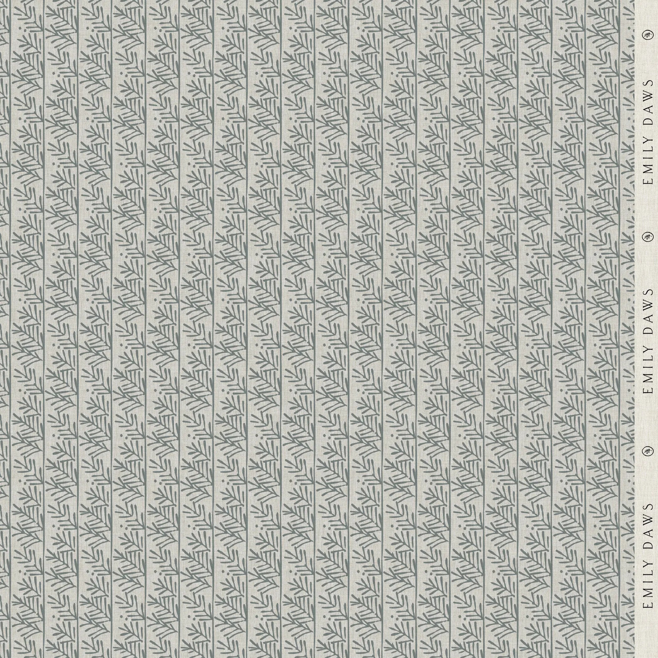 Hemlock Mineral fabric by Emily Daws — Flora Collection, available by the yard for drapery and upholstery