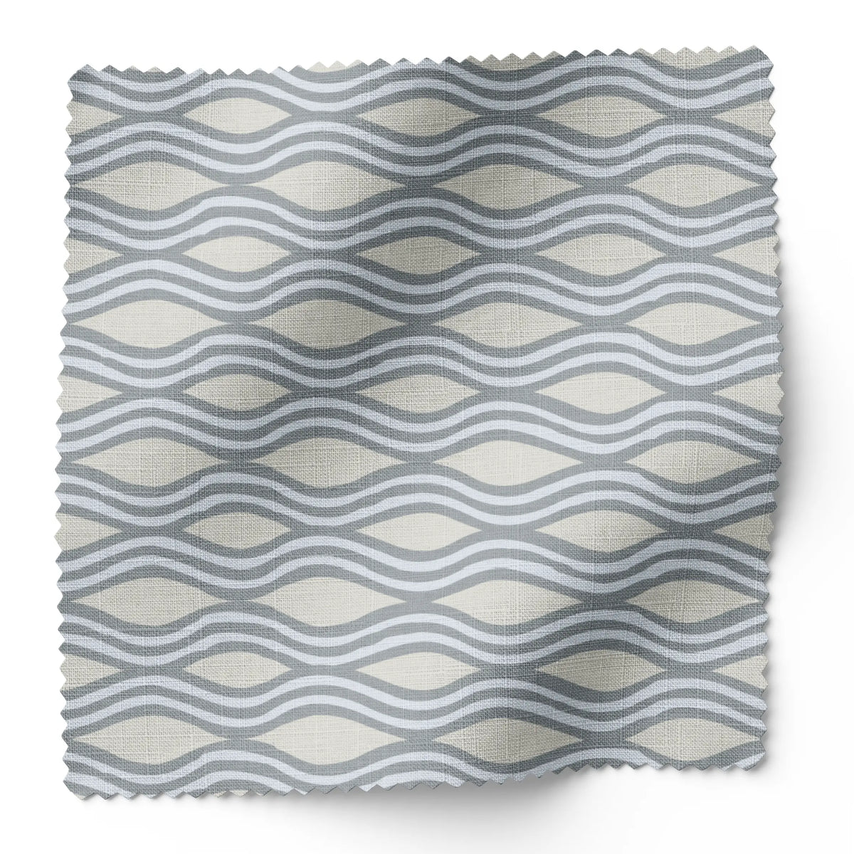 Inlet fabric swatch in Cloud by Emily Daws — 6x6 Belgian linen sample, Waterways Collection