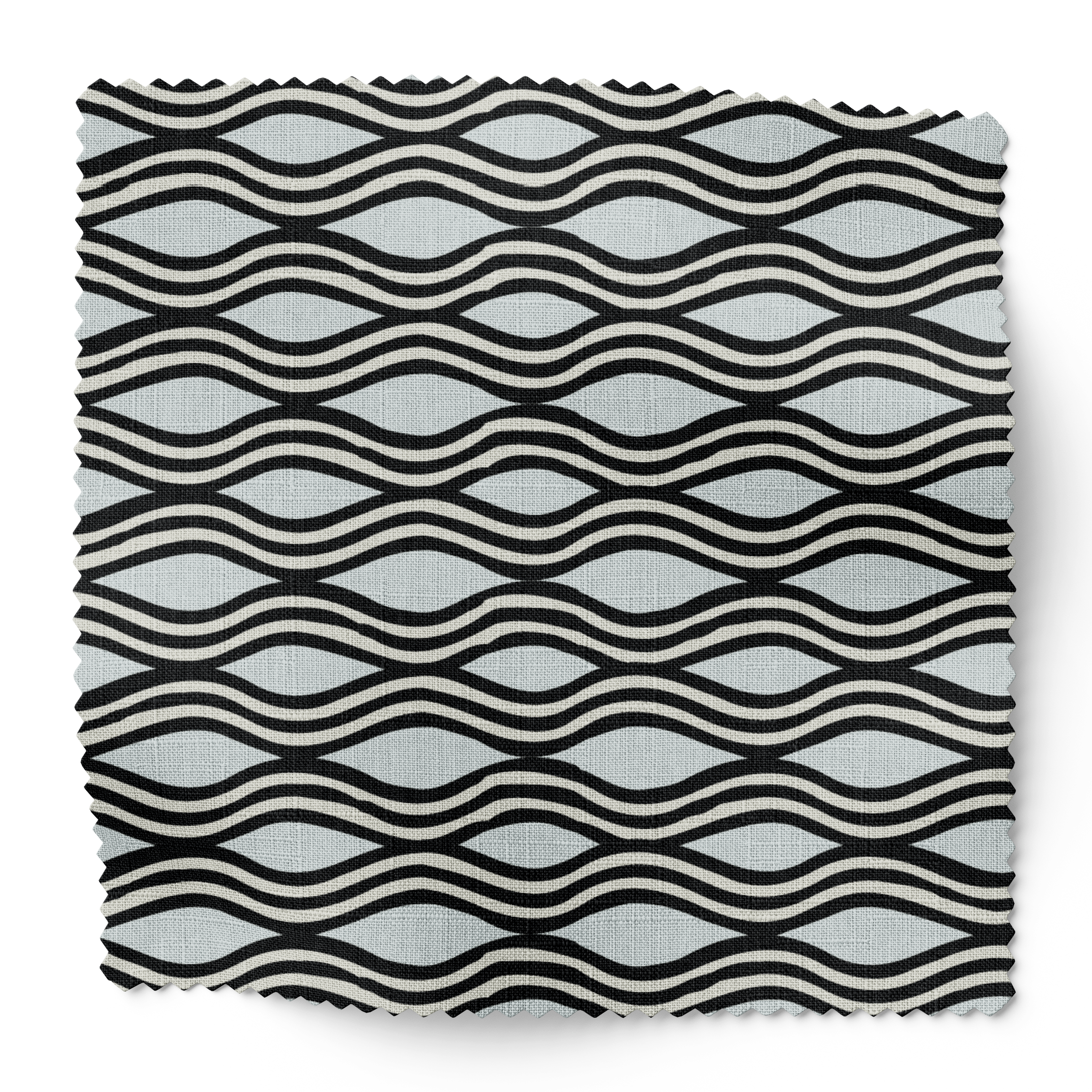 Inlet fabric swatch in Shadow by Emily Daws β 6x6 Belgian linen sample, Waterways Collection