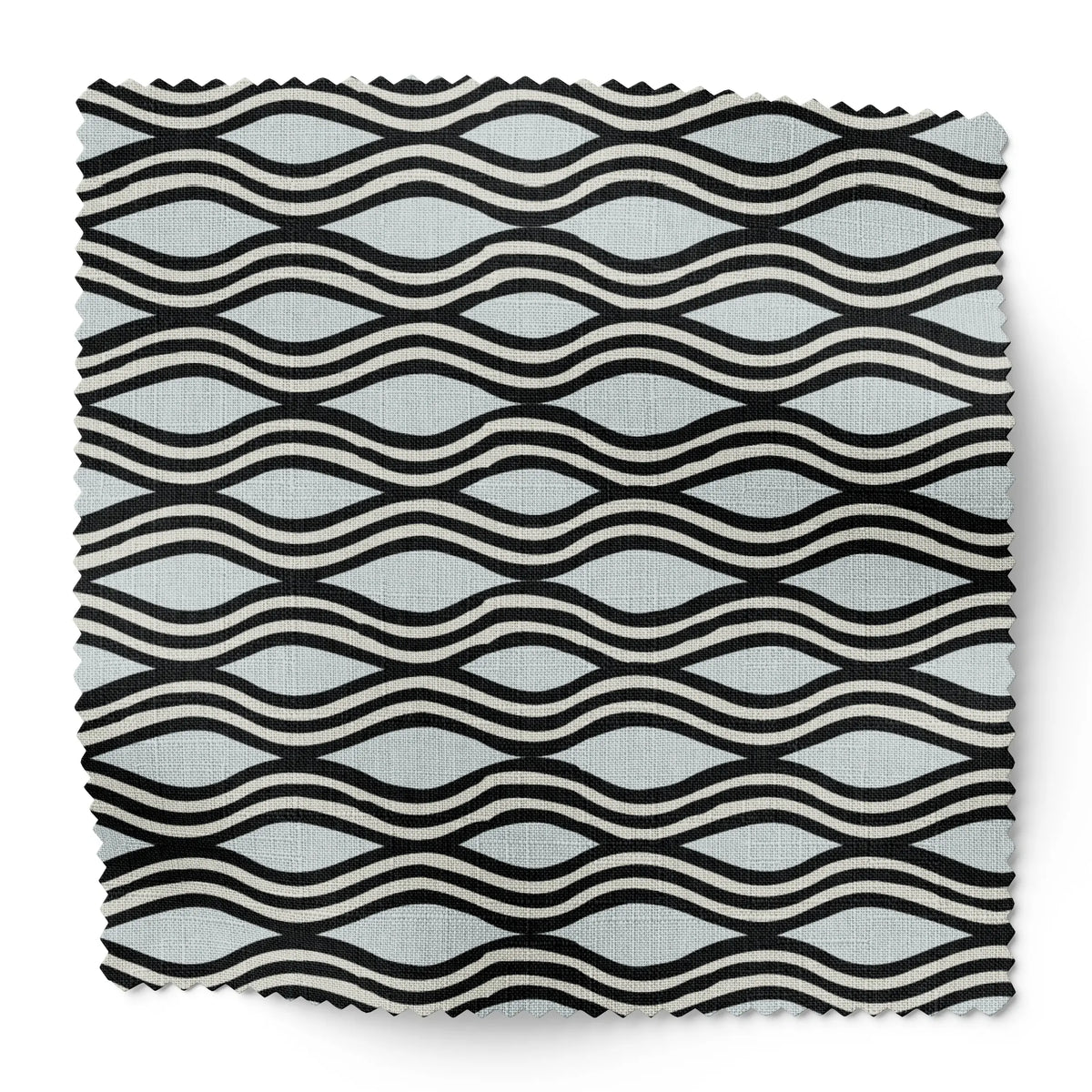 Inlet fabric swatch in Shadow by Emily Daws — 6x6 Belgian linen sample, Waterways Collection