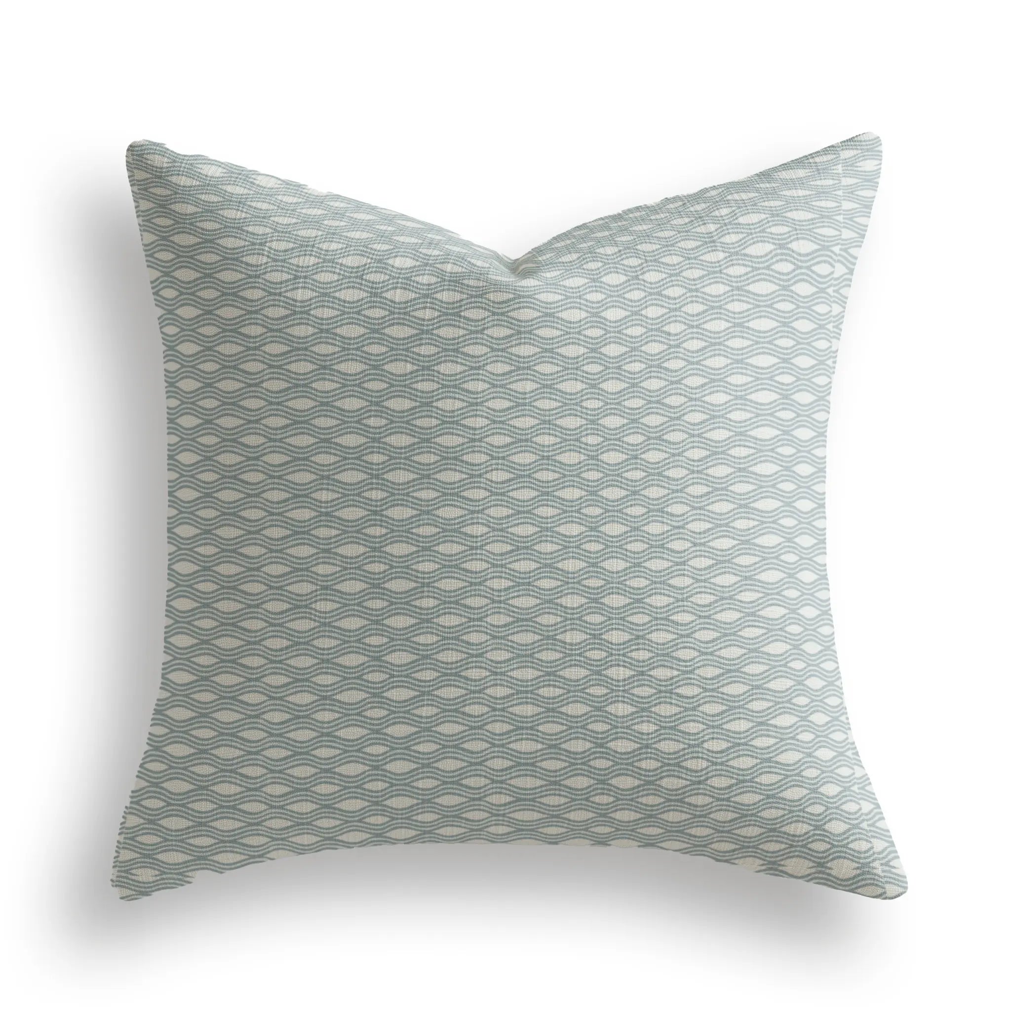 Inlet Throw Pillow in Cloud by Emily Daws — Waterways Collection, made-to-order on Belgian linen