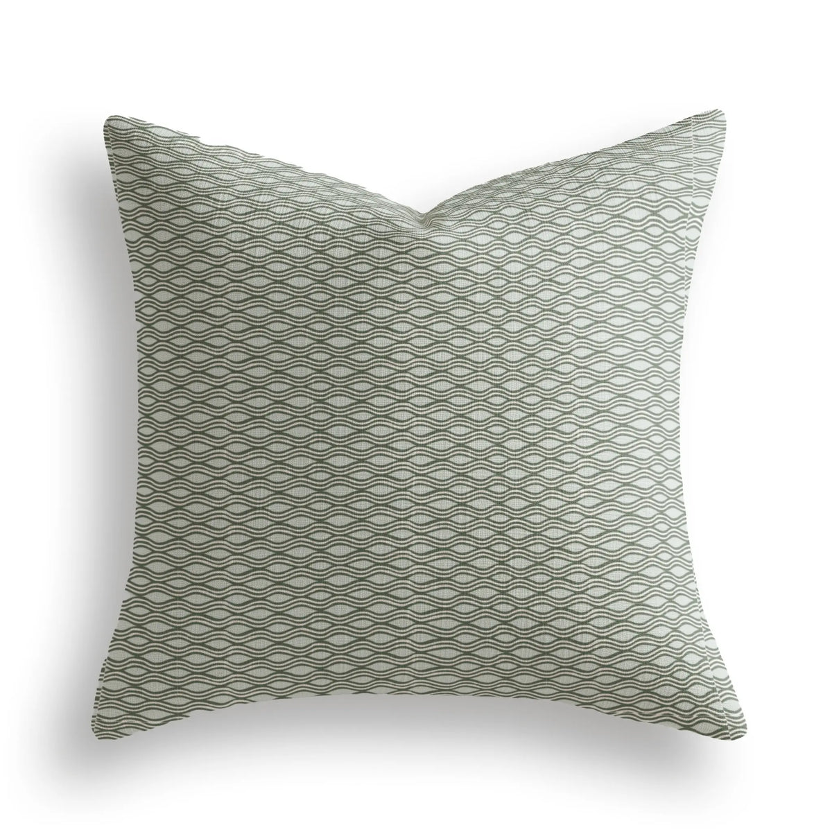 Inlet Throw Pillow in Juniper by Emily Daws — Waterways Collection, made-to-order on Belgian linen