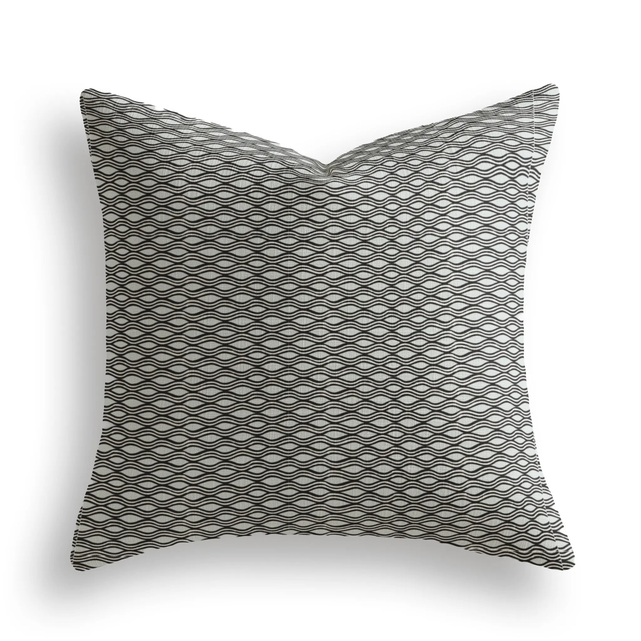 Inlet Throw Pillow in Shadow by Emily Daws — Waterways Collection, made-to-order on Belgian linen