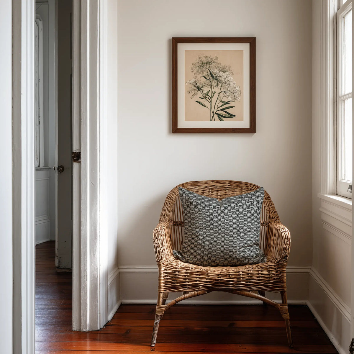 Emily Daws Inlet pillows in Shadow β original pattern, feather and down insert