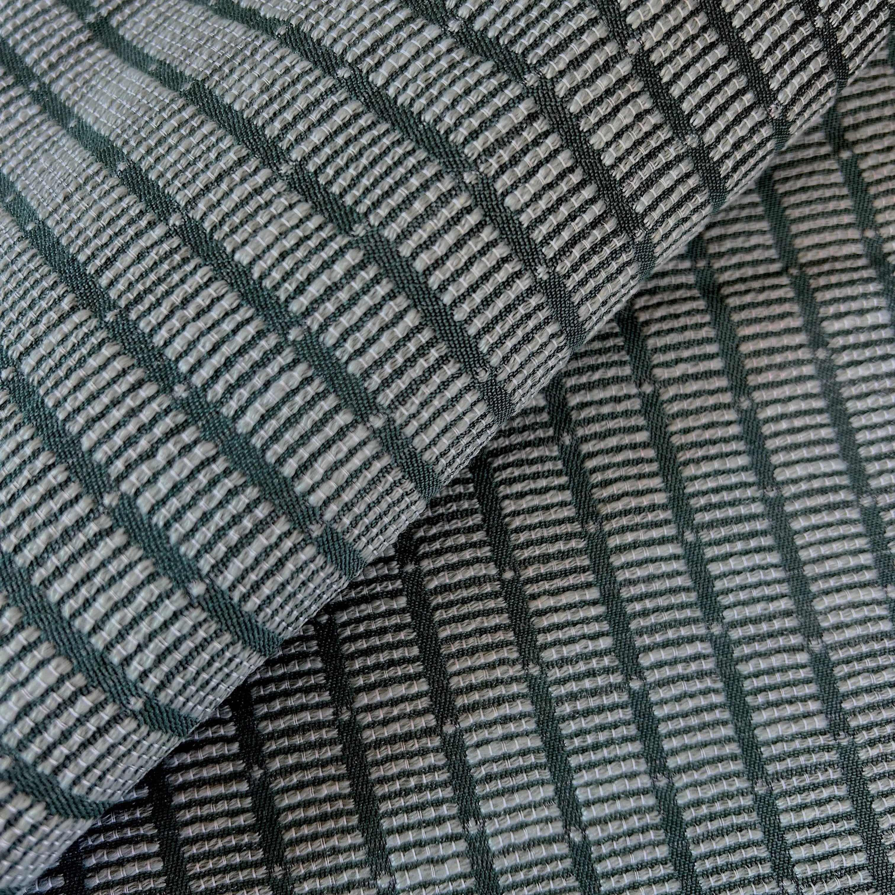 Jetty throw pillow in Jade — woven upholstery fabric texture close-up, Waterways Collection