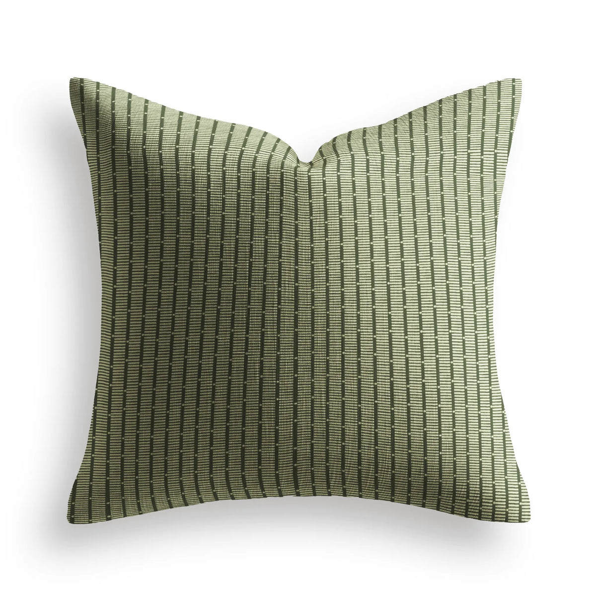 Jetty Throw Pillow in Palm by Emily Daws — Waterways Collection, made-to-order on woven upholstery fabric