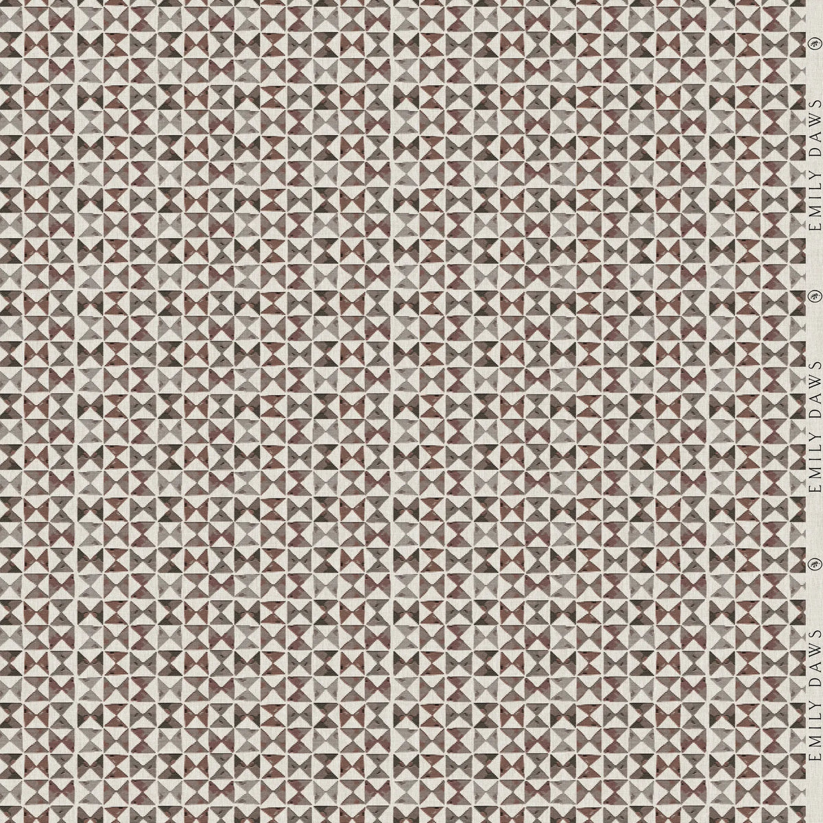 Kaleidoscope Cranberry fabric by Emily Daws — Fauna Collection, available by the yard for drapery and upholstery
