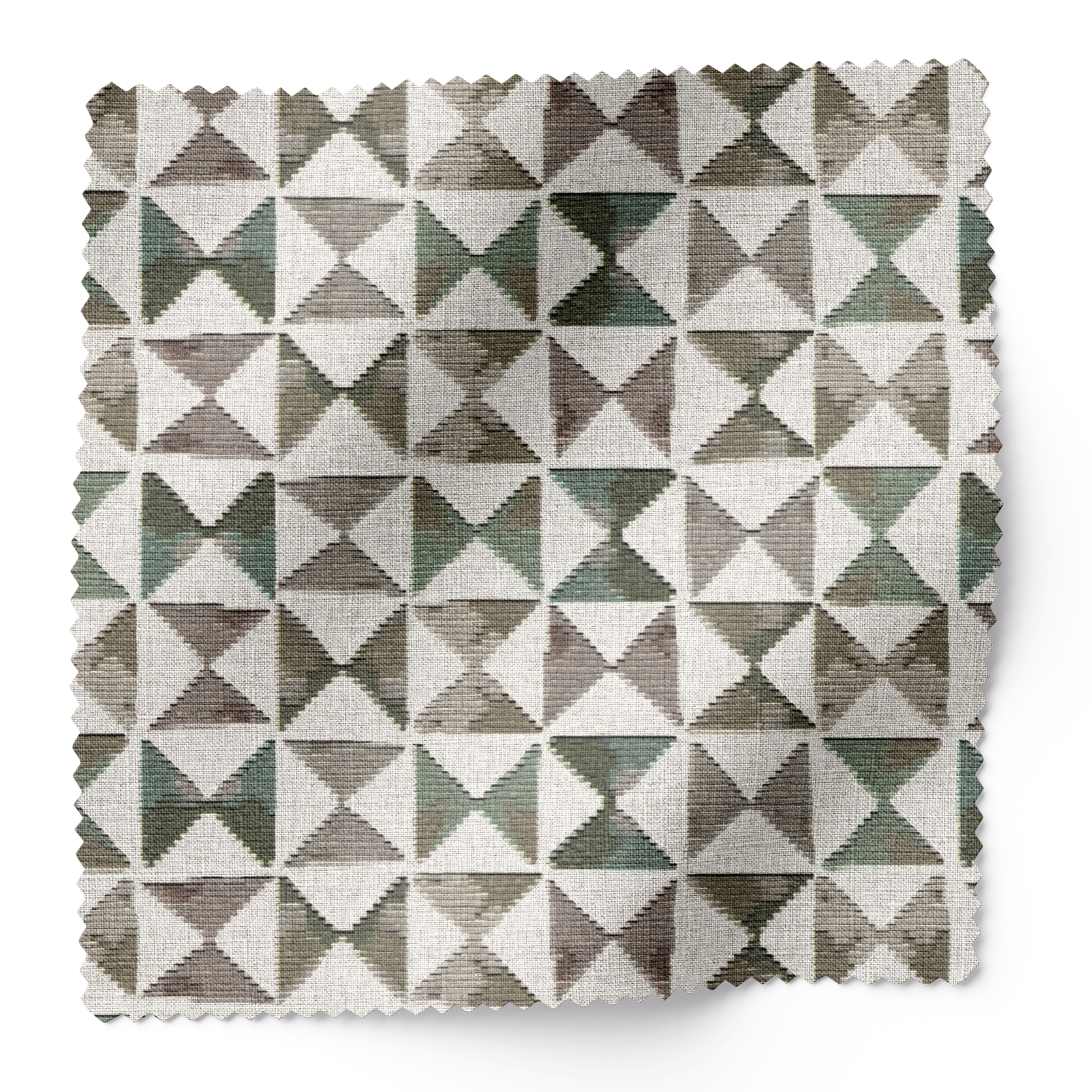 Kaleidoscope fabric swatch in Vista by Emily Daws — 6x6 Belgian linen sample, Fauna Collection