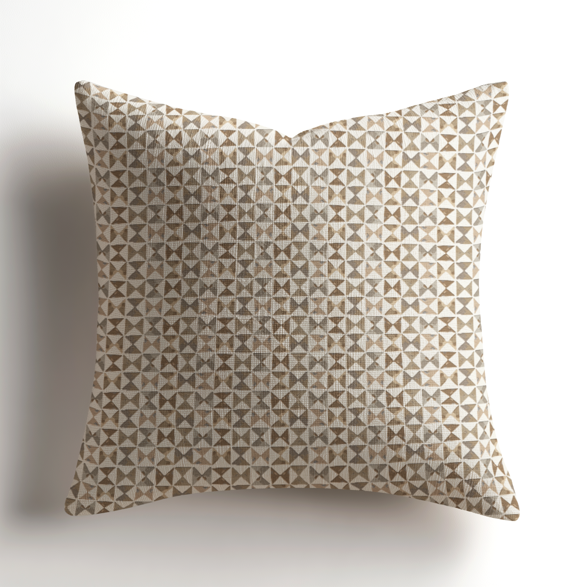 Charleston showroom designer throw pillow in Kaleidoscope Copper by Emily Daws, created for interior designers seeking boutique textiles and luxury interior accents.