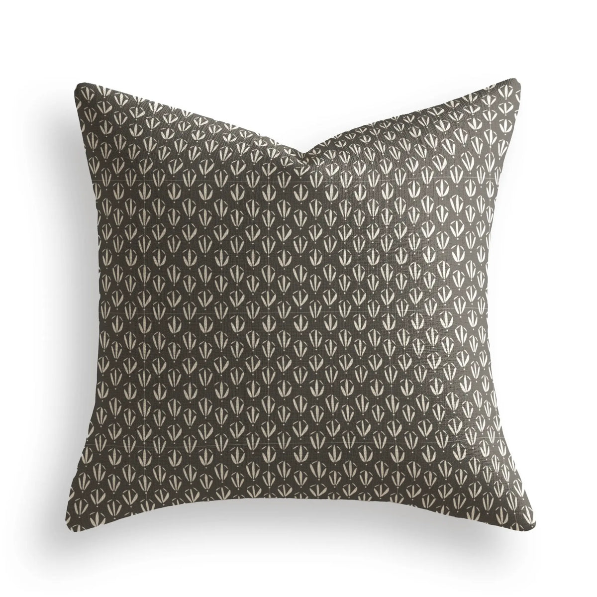 Kiawah Throw Pillow in Coal by Emily Daws — Sea Island Collection, made-to-order on Belgian linen