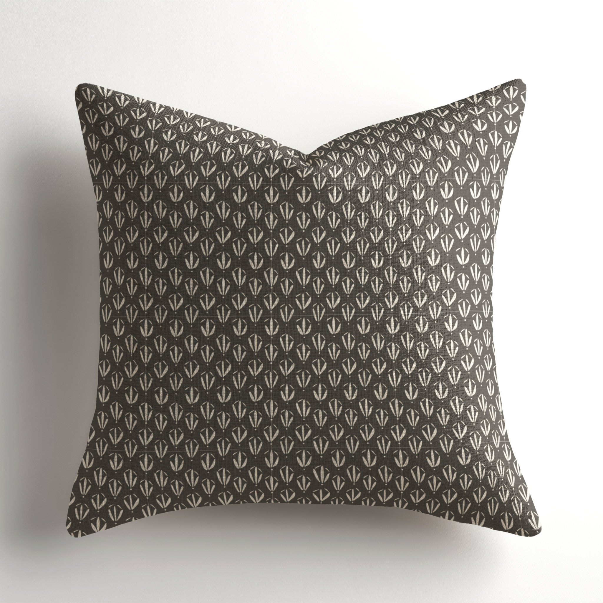 Charleston Showroom designer linen throw pillow by Emily Daws, featuring Kiawah in Coal, a premium throw pillow designed for curated luxury interiors.