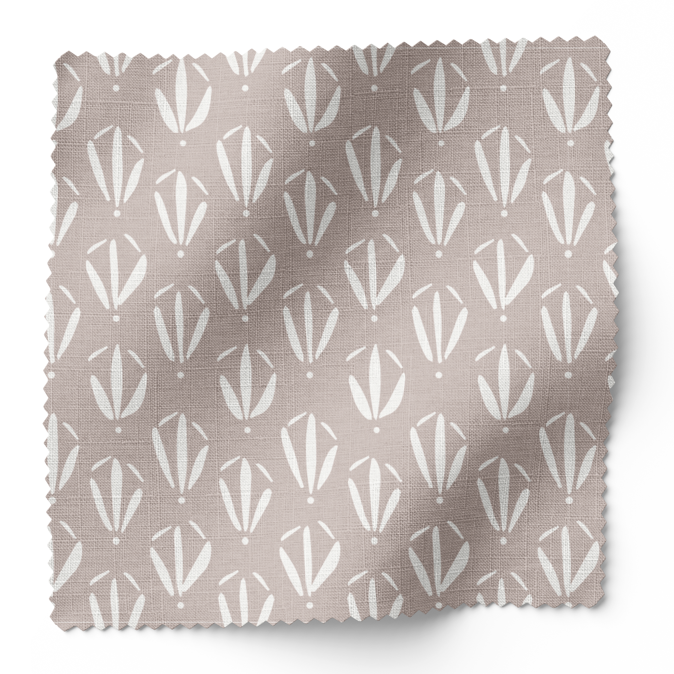 Kiawah fabric swatch in Rosewood by Emily Daws — 6x6 Belgian linen sample, Sea Island Collection