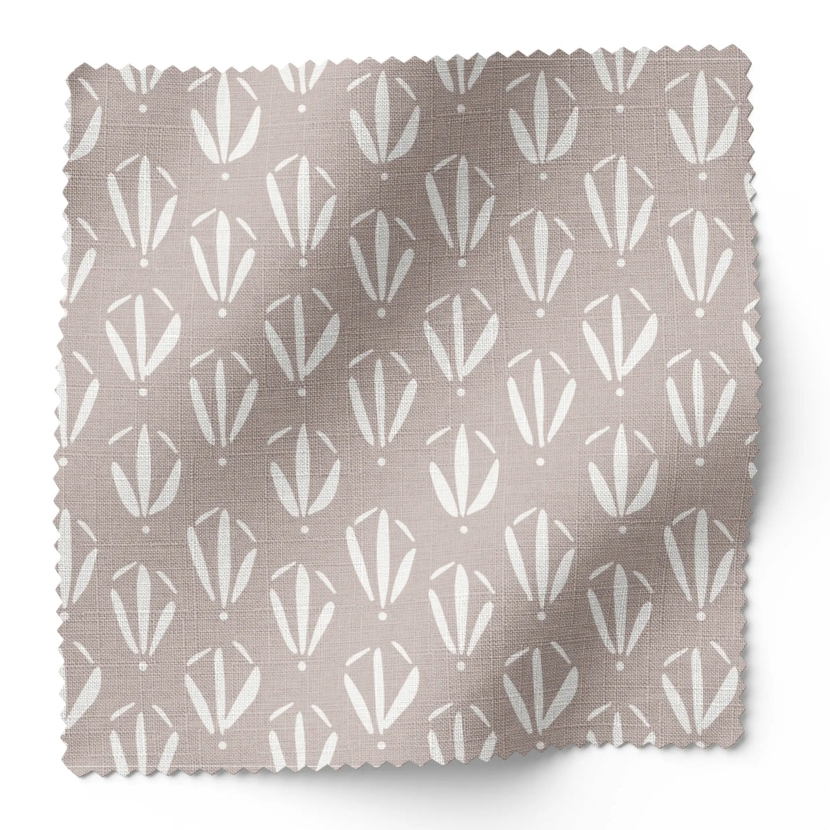 Kiawah fabric swatch in Rosewood by Emily Daws — 6x6 Belgian linen sample, Sea Island Collection