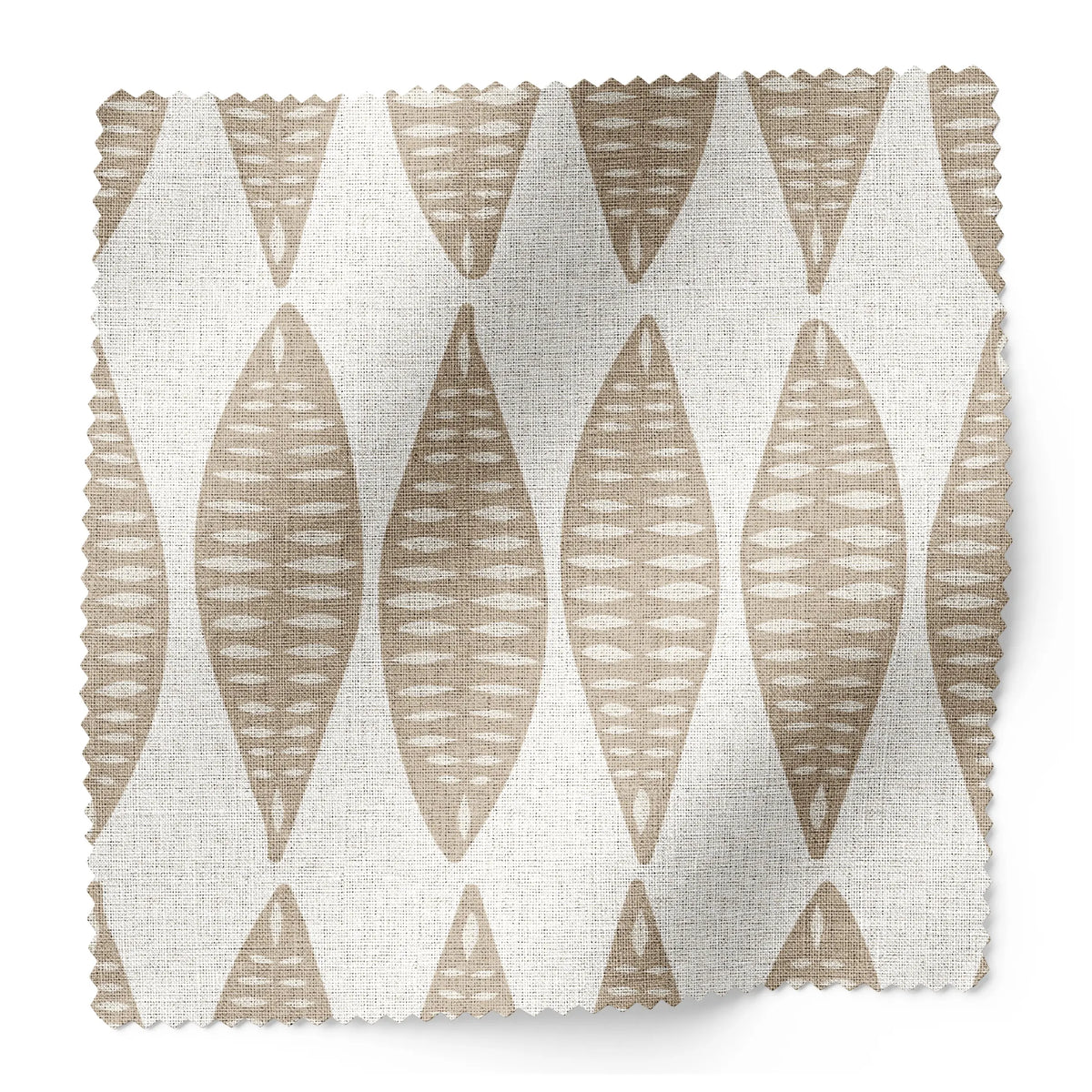 Leaflette fabric swatch in Suede by Emily Daws — 6x6 Belgian linen sample, Flora Collection