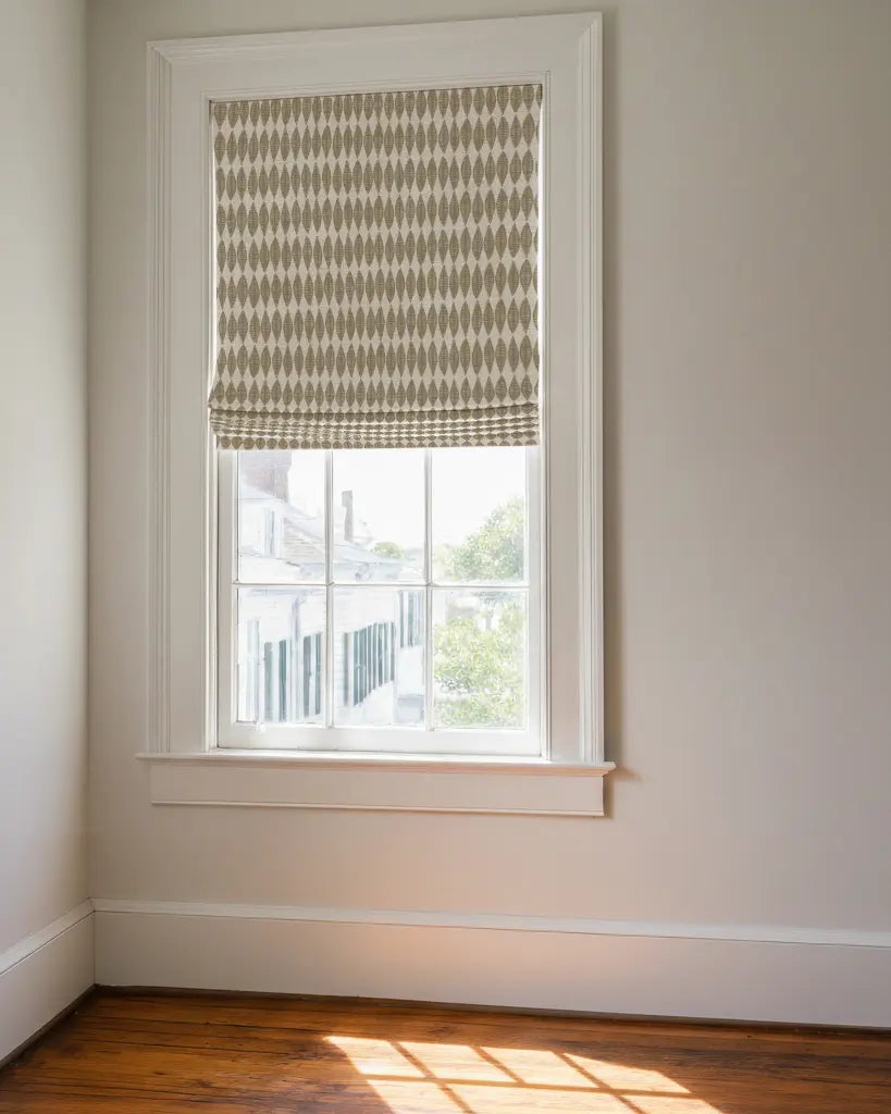 Leaflette fabric in Lemongrass by Emily Daws styled in an interior — Flora Collection