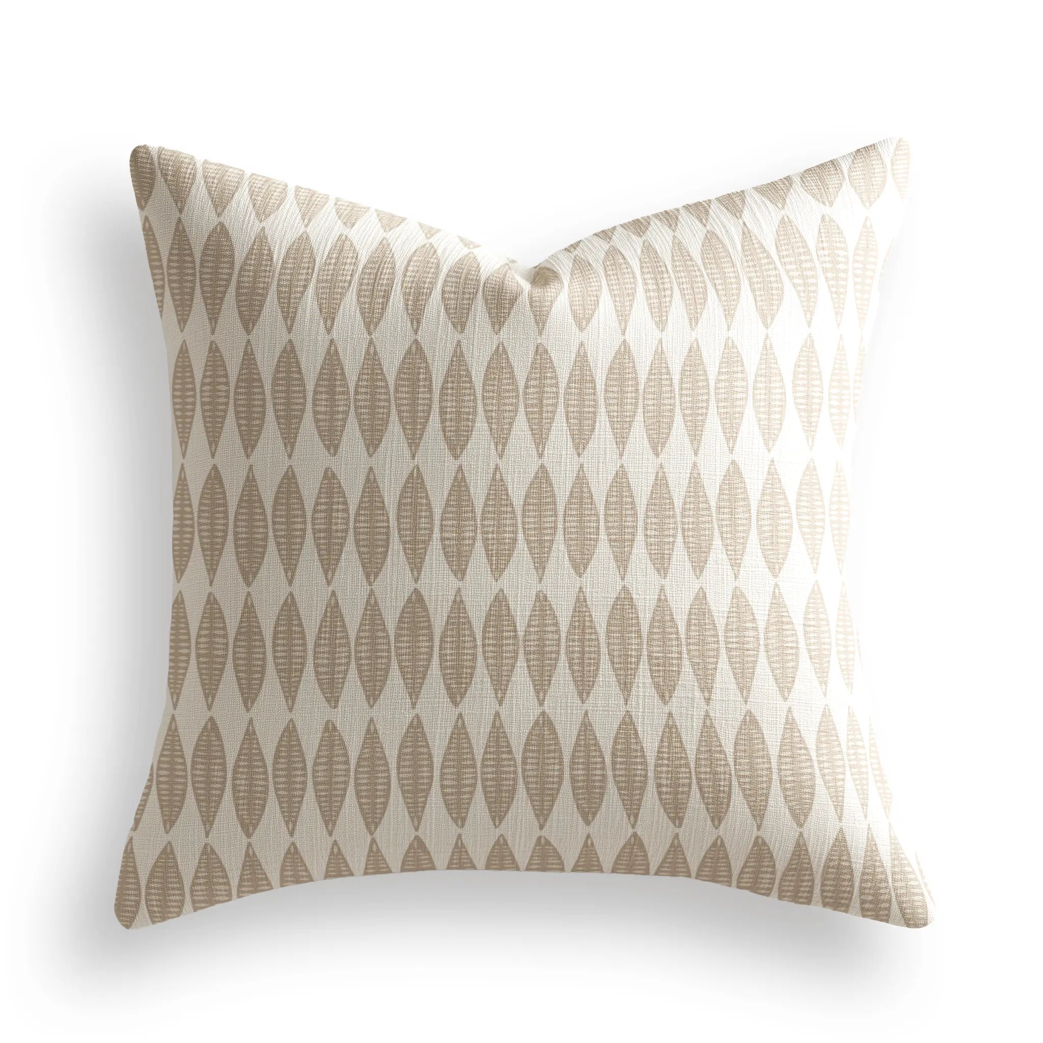 Leaflette Throw Pillow in Suede by Emily Daws — Flora Collection, made-to-order on Belgian linen