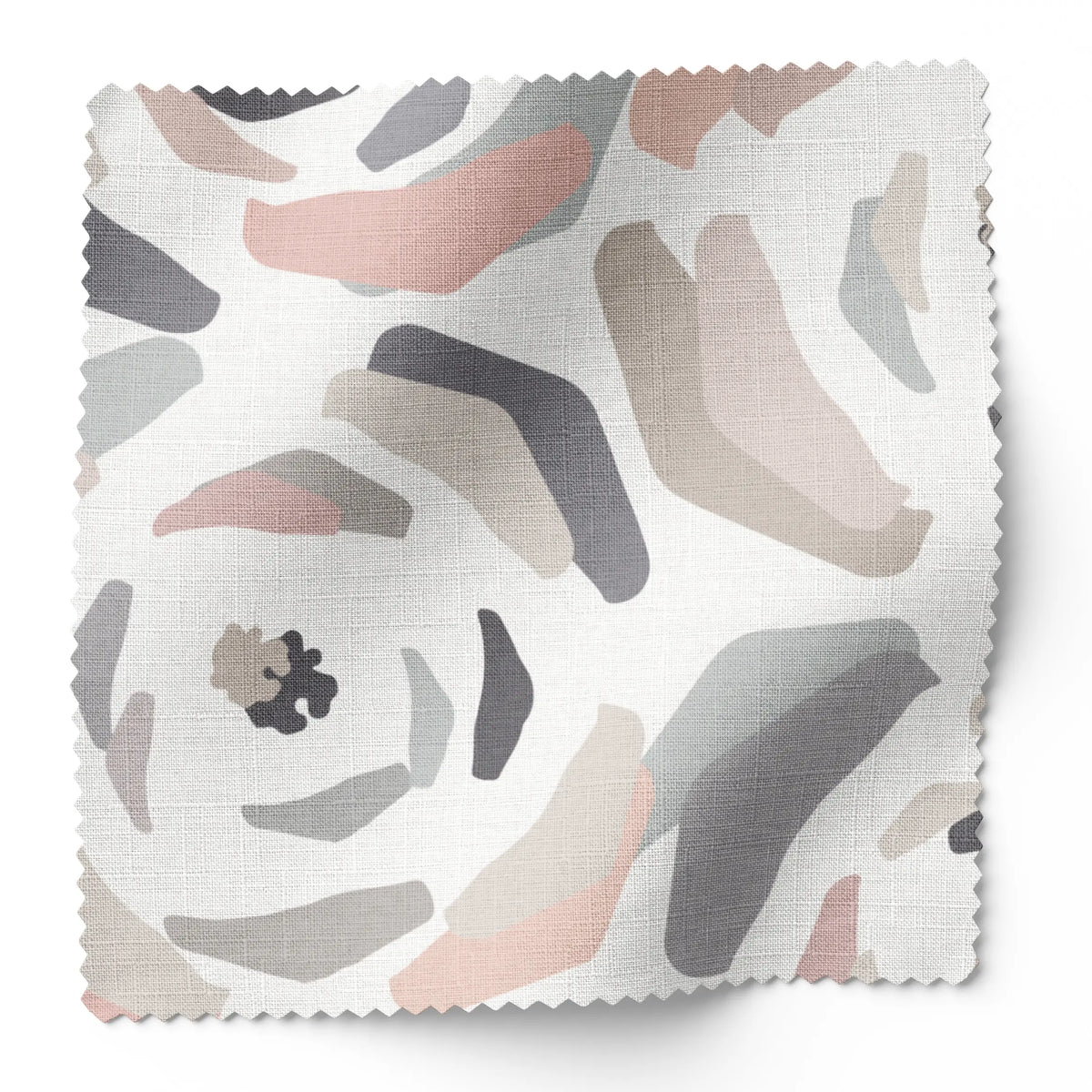 Magnolia fabric swatch in Multi by Emily Daws — 6x6 Belgian linen sample, Charleston Collection
