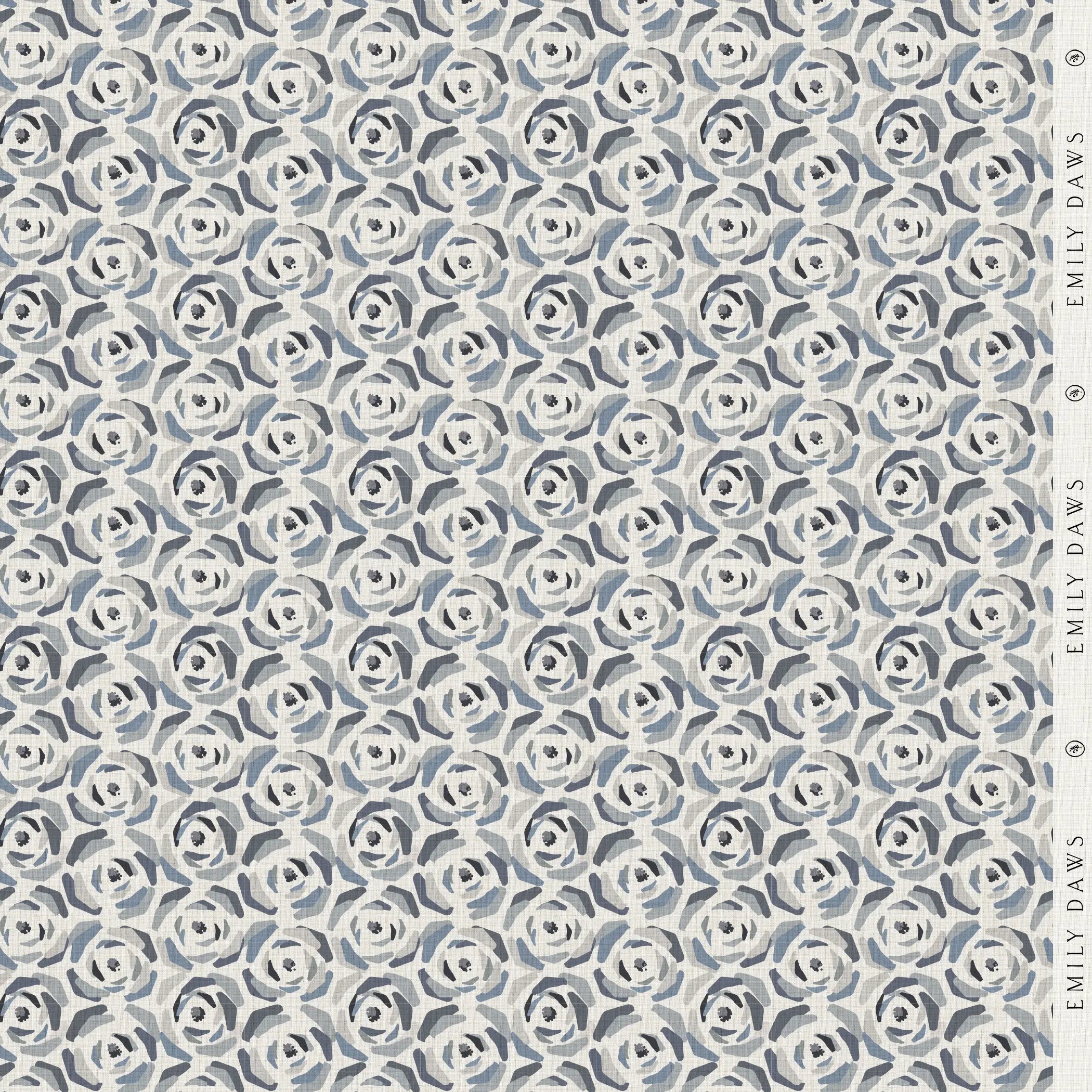 Magnolia Slate fabric by Emily Daws — Charleston Collection, available by the yard for drapery and upholstery