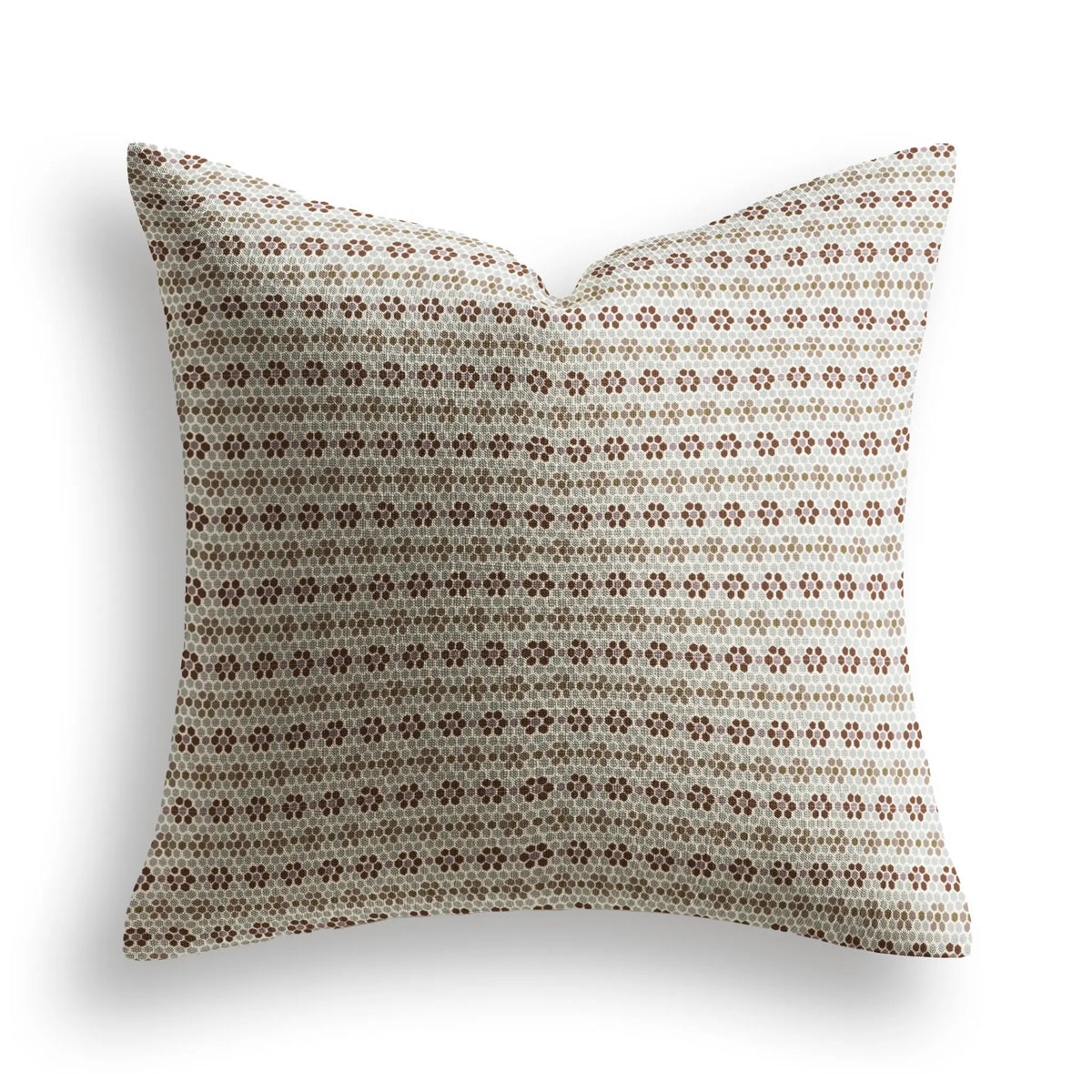 Nectar Throw Pillow in Sugar Plum by Emily Daws — Fauna Collection, made-to-order on woven upholstery fabric