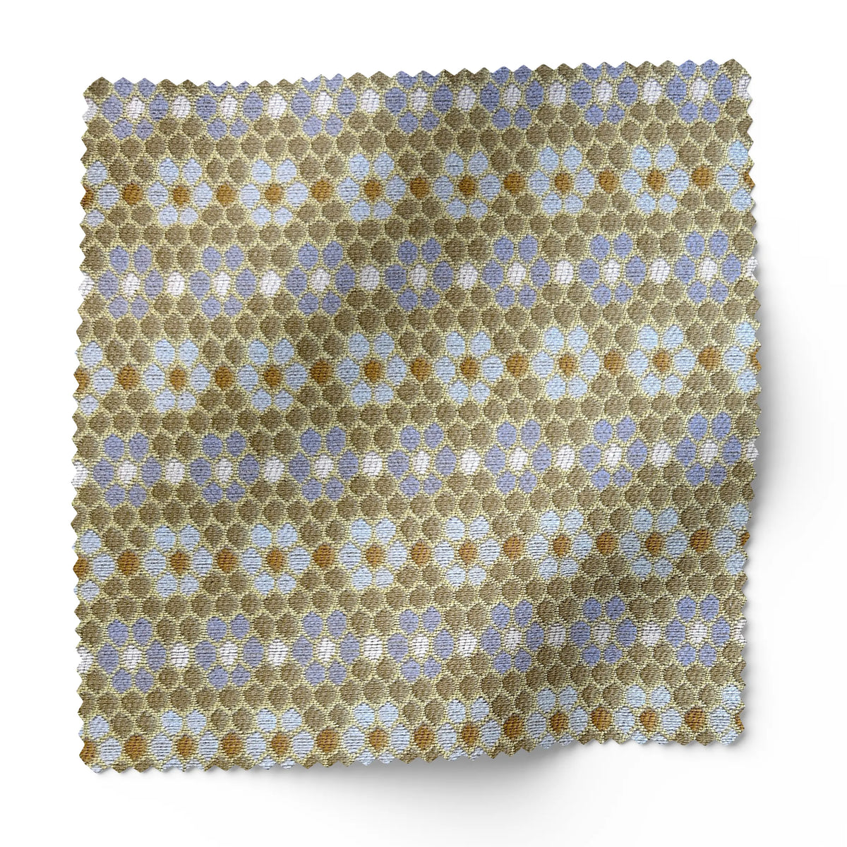 Nectar fabric swatch in Savannah by Emily Daws β 6x6 woven upholstery fabric sample, Fauna Collection