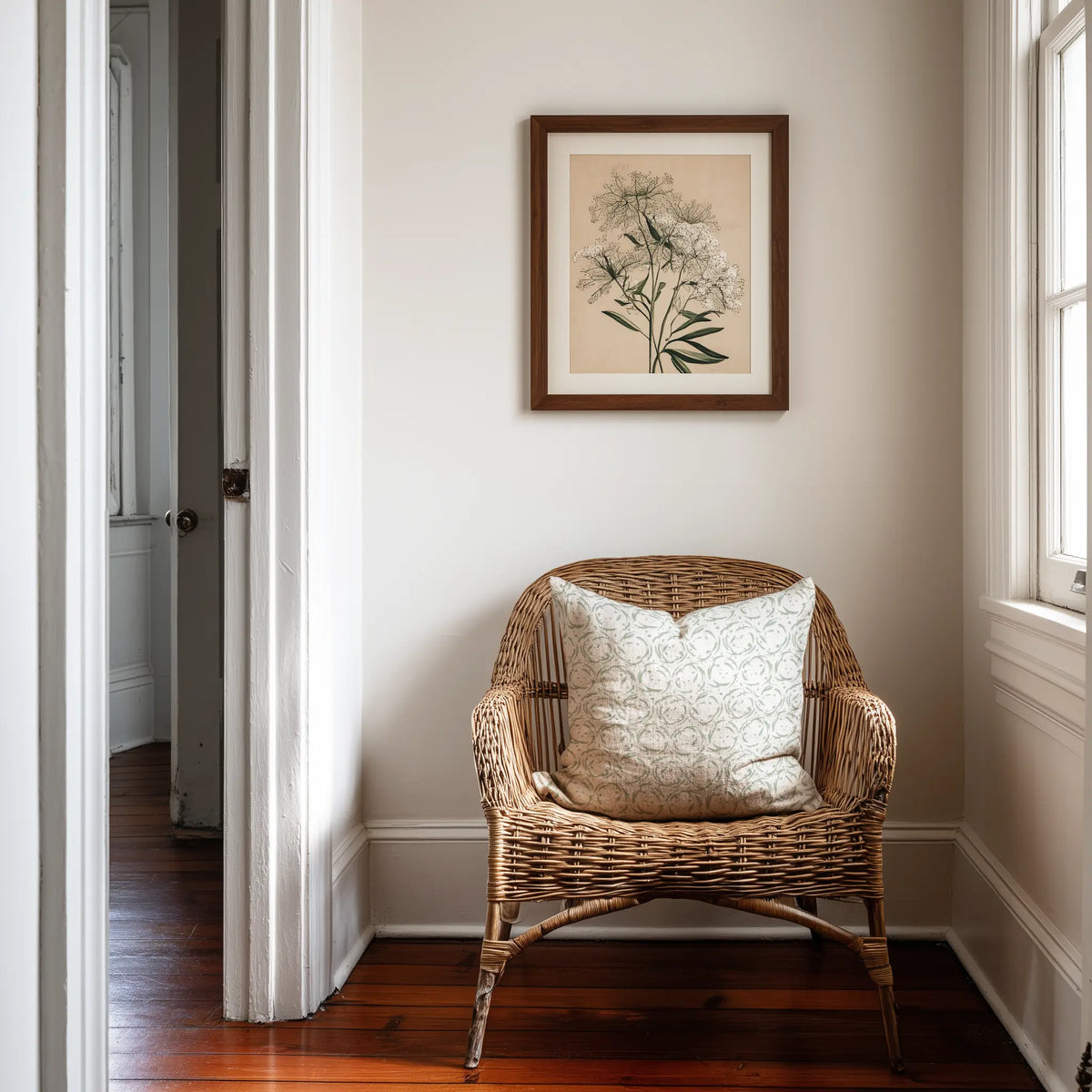 Emily Daws Nest pillows in Eucalyptus β original pattern, feather and down insert