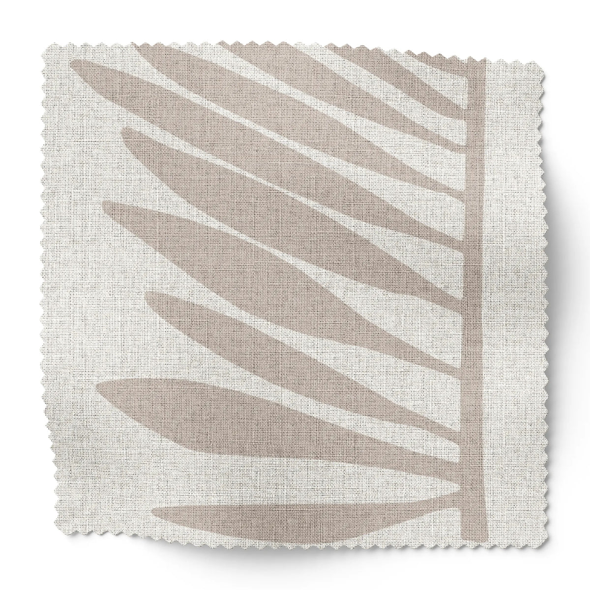 Palmetto fabric swatch in Clay by Emily Daws — 6x6 Belgian linen sample, Charleston Collection