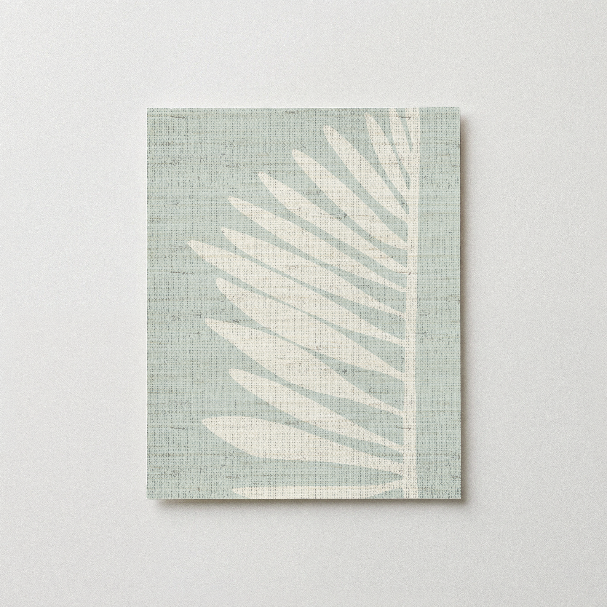 Palmetto Grasscloth Swatch in Haint Blue