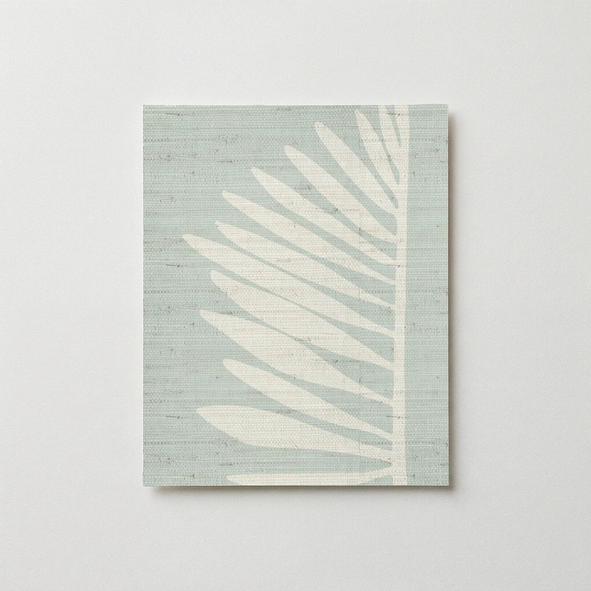 Palmetto Grasscloth Swatch in Haint Blue