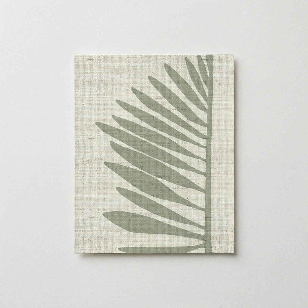Palmetto Grasscloth Swatch in Sage