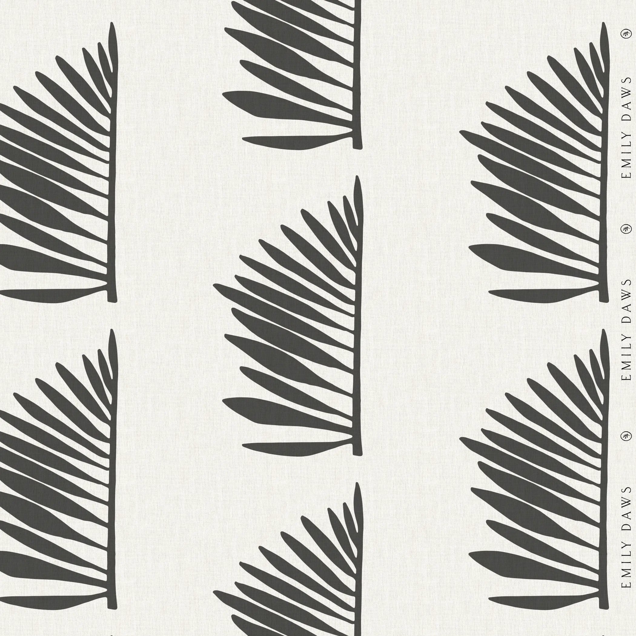 Palmetto Jet fabric by Emily Daws — Charleston Collection, available by the yard for drapery and upholstery