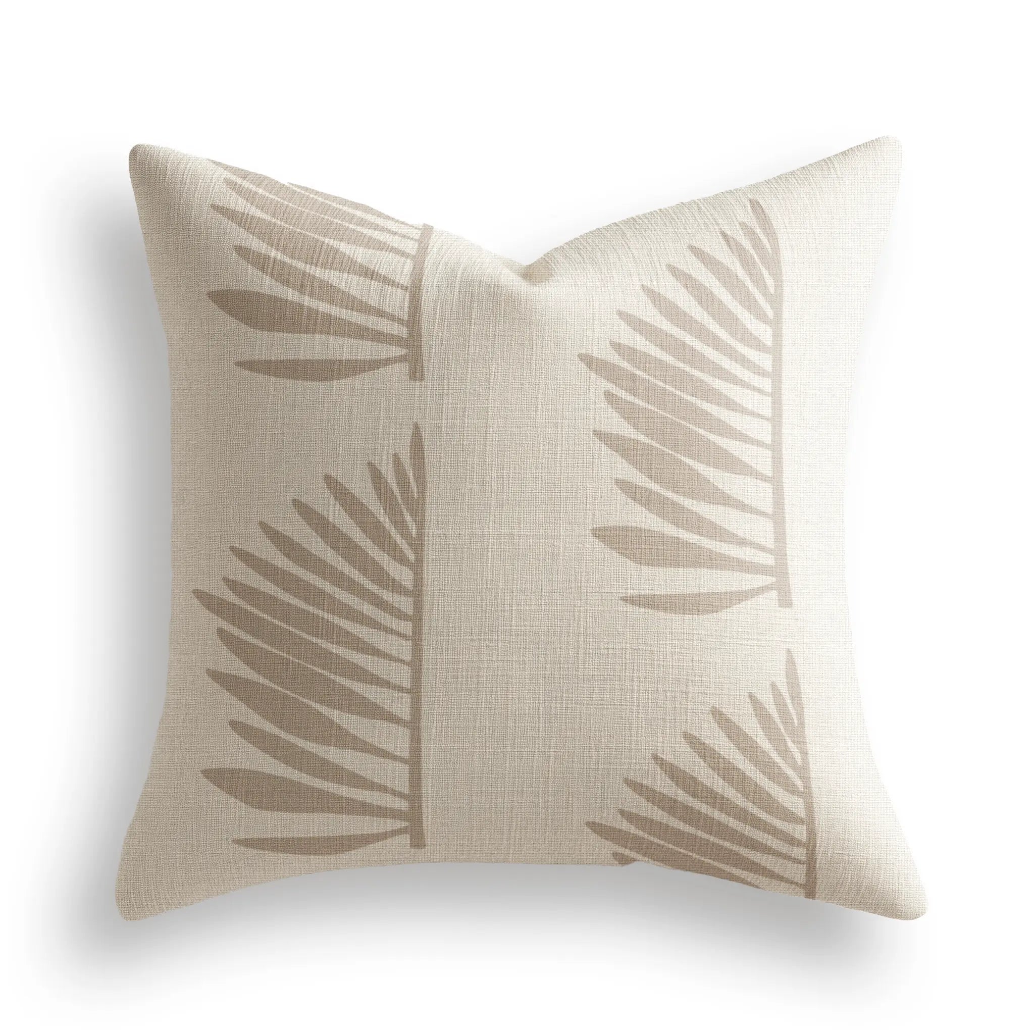 Palmetto Throw Pillow in Clay by Emily Daws — Charleston Collection, made-to-order on Belgian linen