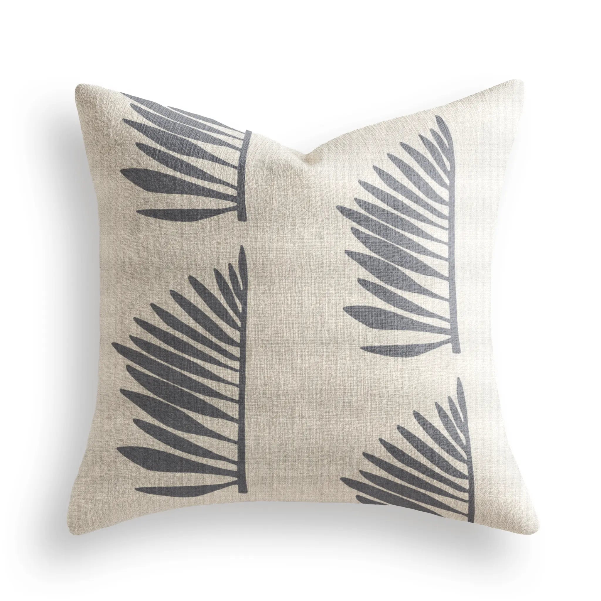 Palmetto Throw Pillow in Midnight by Emily Daws — Charleston Collection, made-to-order on Belgian linen
