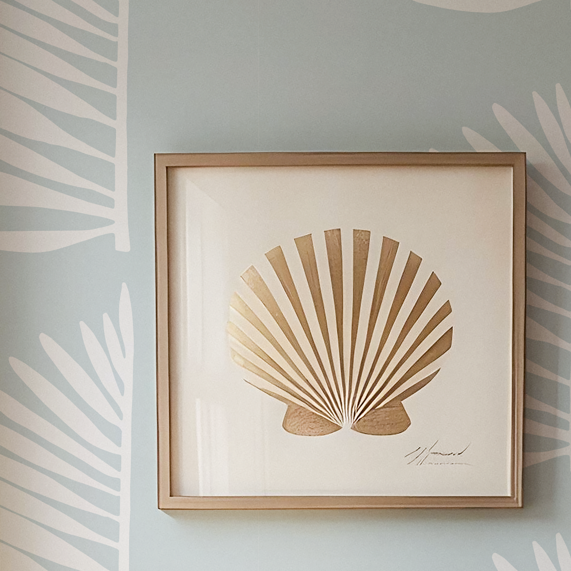 Palmetto Wallpaper Swatch in Haint Blue