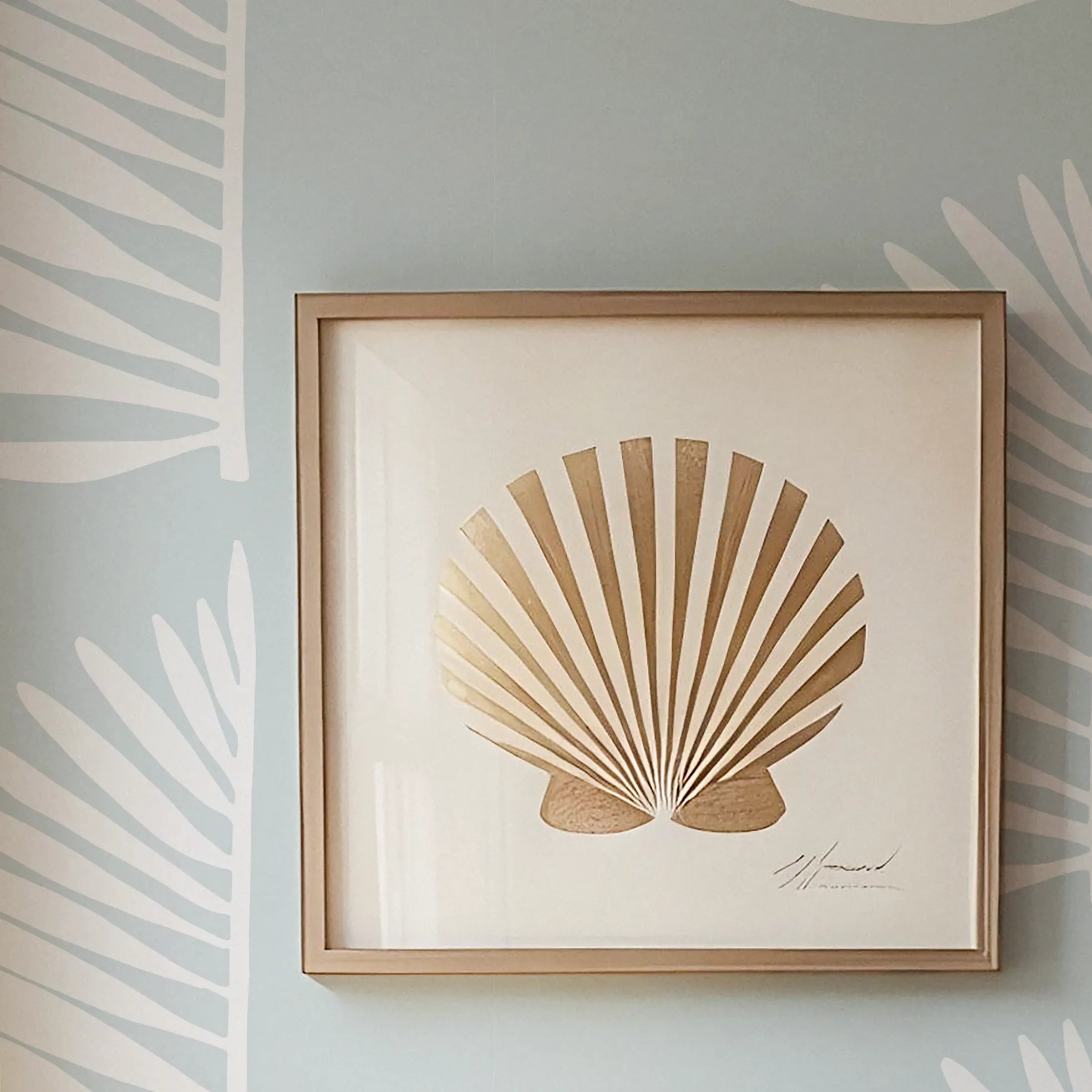 Palmetto Wallpaper Swatch in Haint Blue