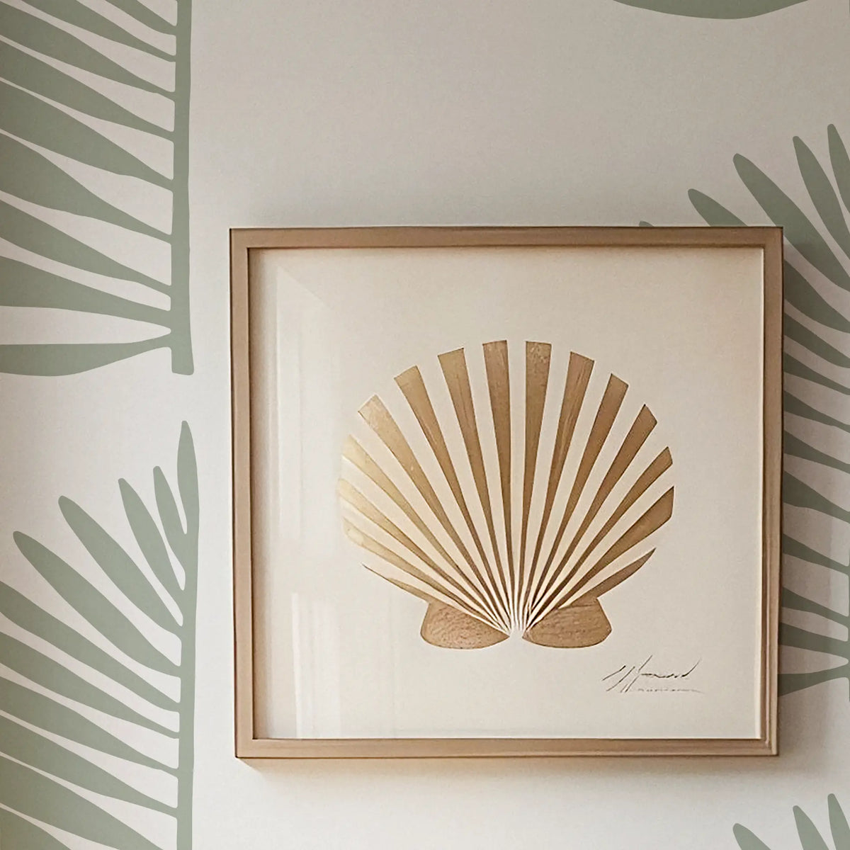 Palmetto Wallpaper Swatch in Sage